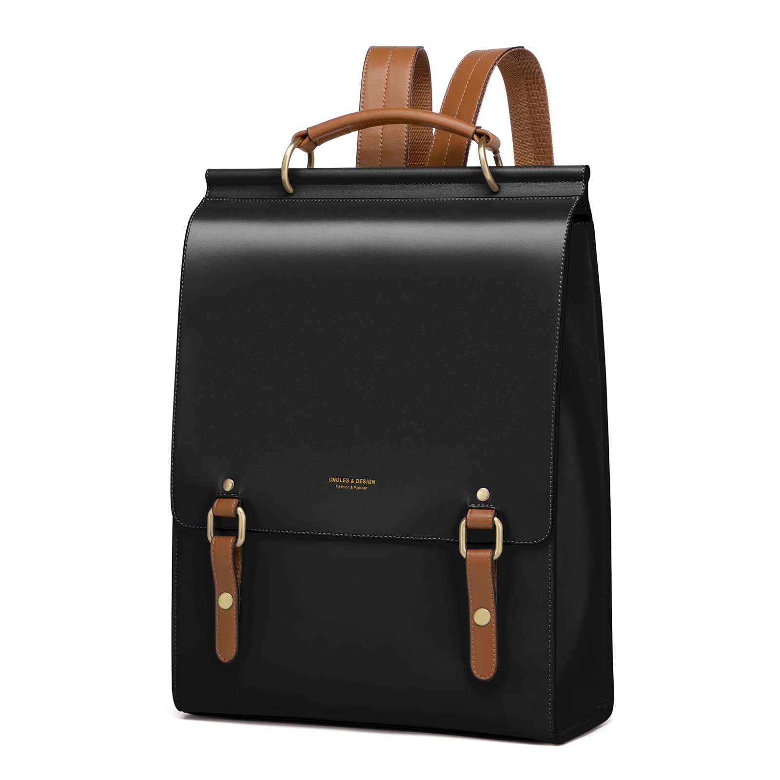 Vintage Leather Backpack Purse for Women - Stylish Large Travel Backpack, College Casual Bag (Black) | Perfect for Work, School & Outdoor Adventures