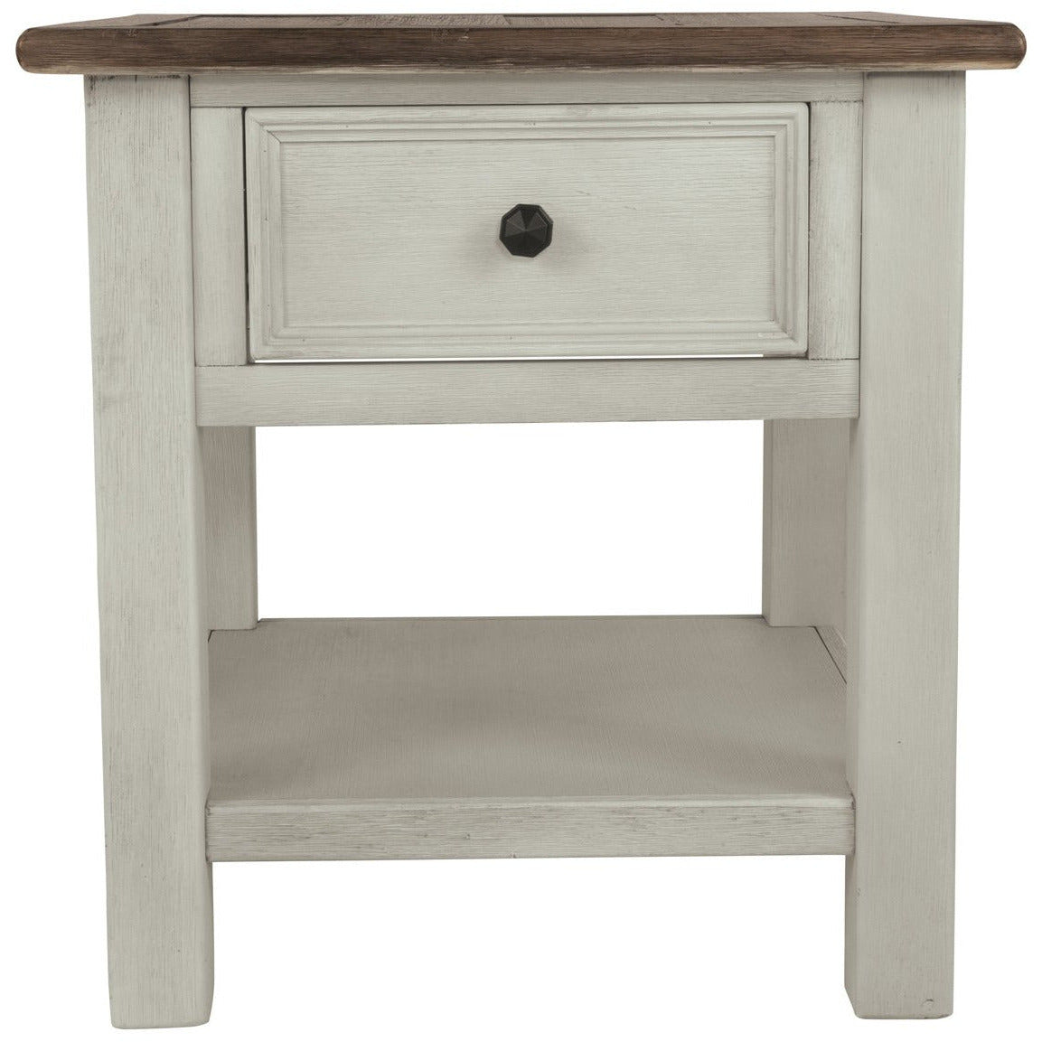 Bolanburg Modern End Table - Small Side Table for Living Room, Bedroom, or Office - Nightstand with Storage Shelf - Perfect for Coffee, Books, and Decor