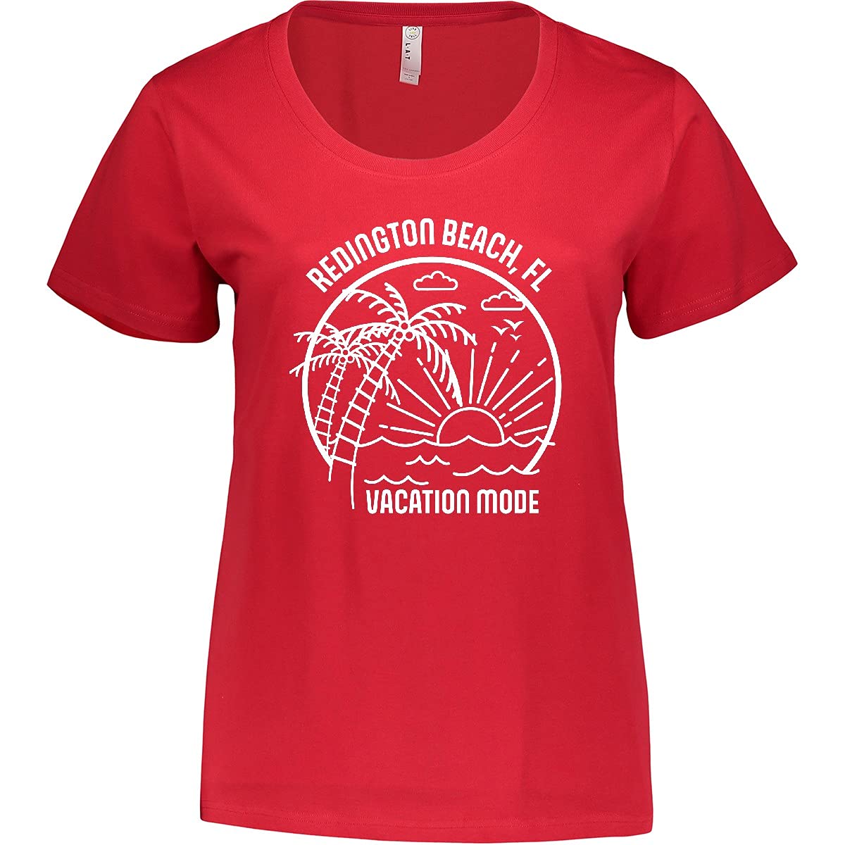 Inktastic Summer Vacation Mode Redington Beach Florida Women's Plus Size T-Shirt - Comfortable Casual Tee for Beach Trips, Travel & Relaxation