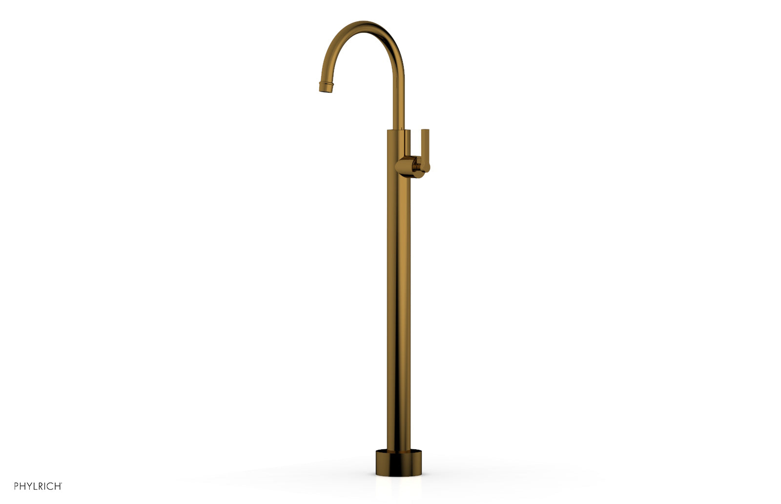 HEX MODERN Tall Floor Mount Tub Filler with Lever Handle 501 47 02 - Premium Bathroom Faucet for Modern & Luxury Bathtub Installations