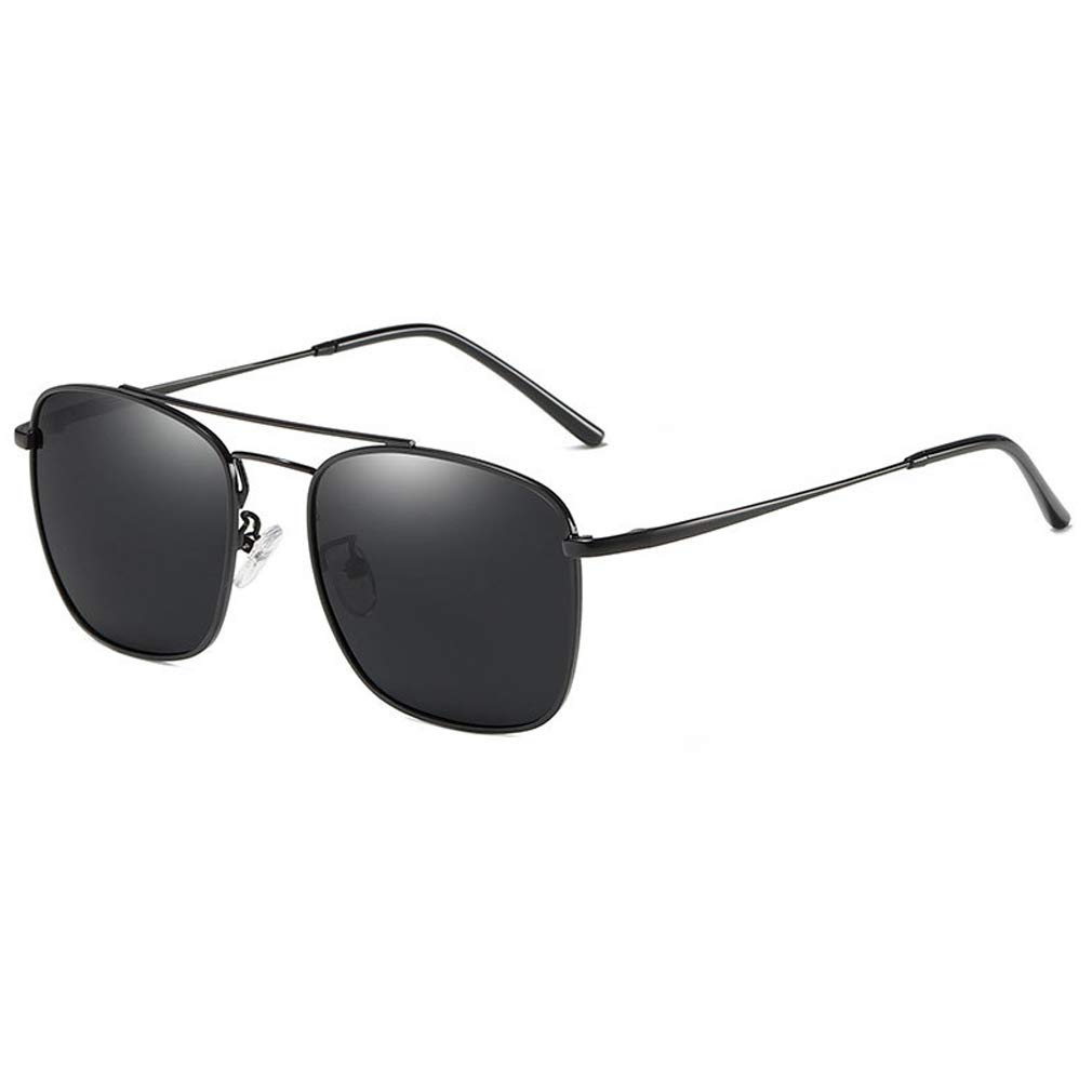 PLOPLO 55mm Square Polarized Sunglasses for Men - UV Protection, Classic Retro Style - Perfect for Driving, Fishing & Outdoor Activities