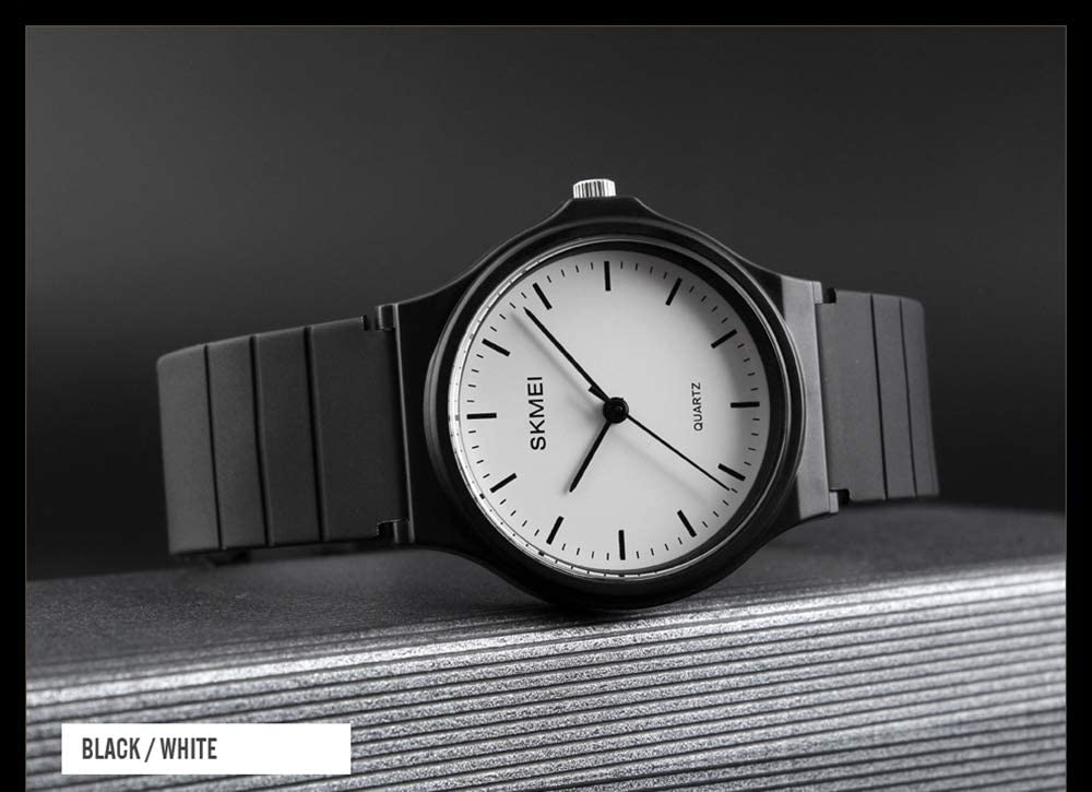 Simple Analog Watch with Soft Silicone Band - Minimalist Design for Men & Women - Perfect for Students, Casual Wear & Everyday Use