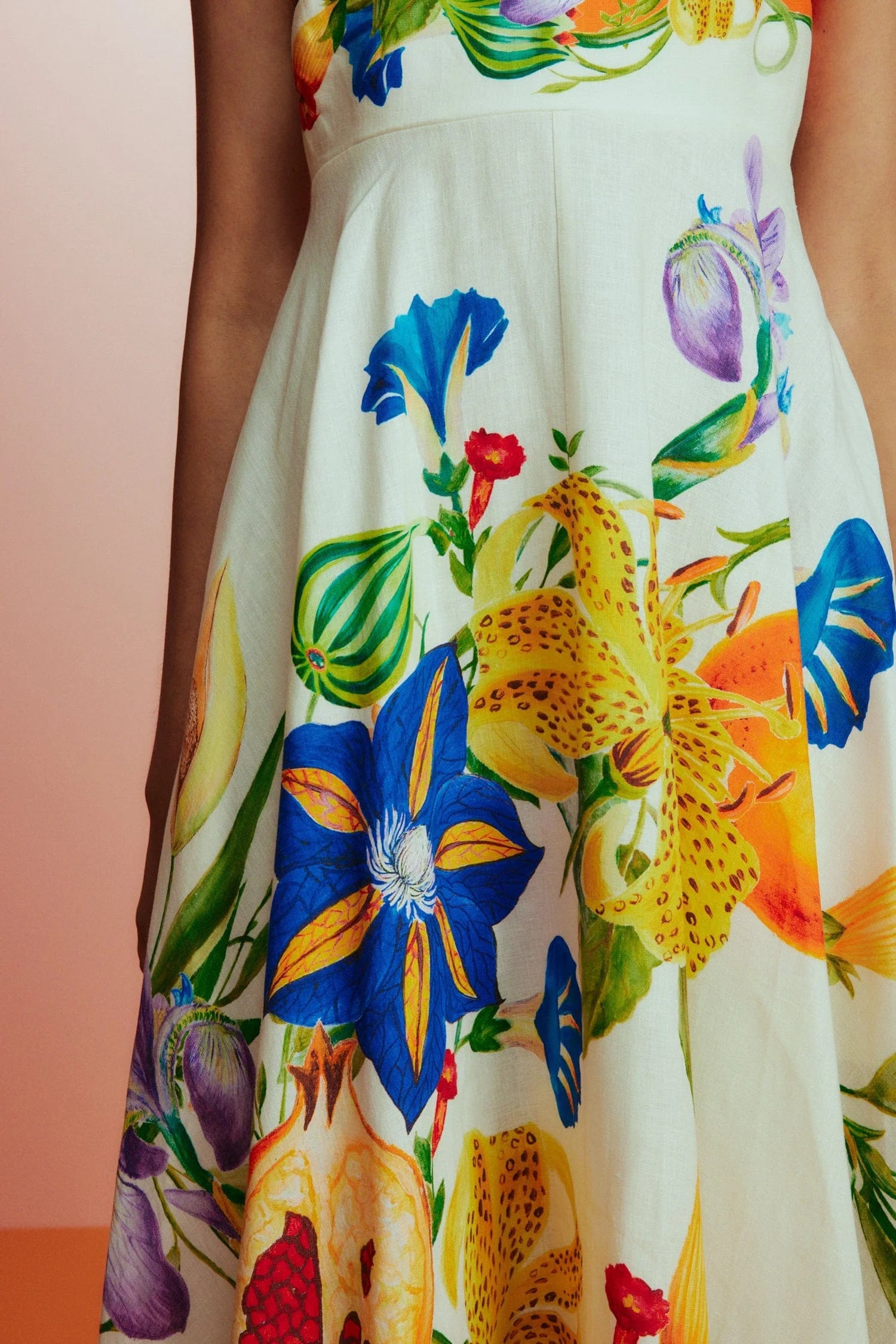 Floral Print Sundress for Women - Summer Beach Dress with Pockets - Perfect for Vacation, Pool Party, and Outdoor Activities