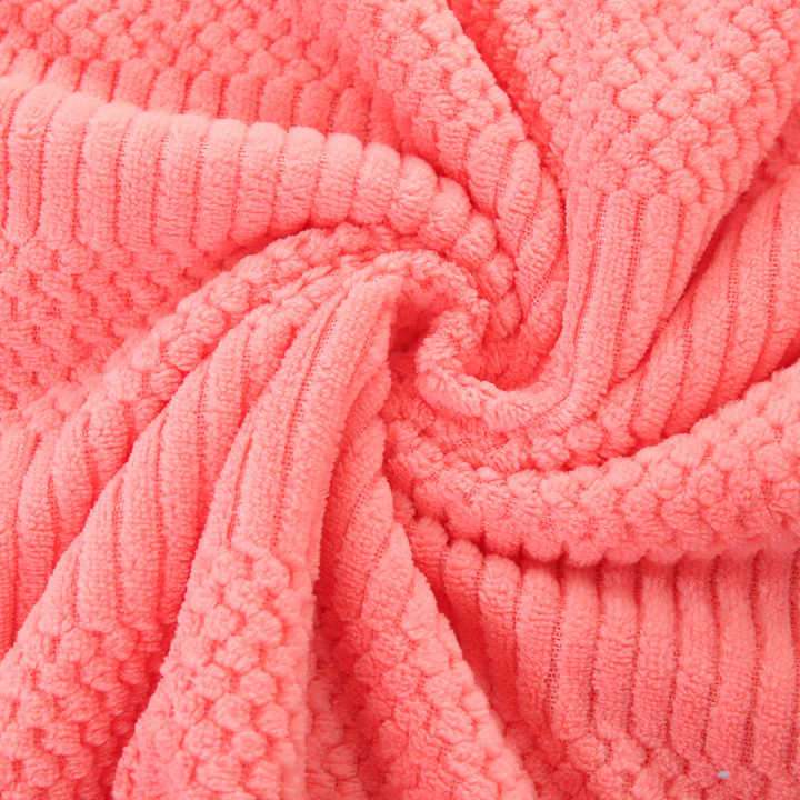 2 Pack Purple Coral Fleece Bath Towel Set - Ultra Soft, Absorbent & Lint Free - Luxury Spa & Home Bath Towels for Shower, Pool & Beach Use