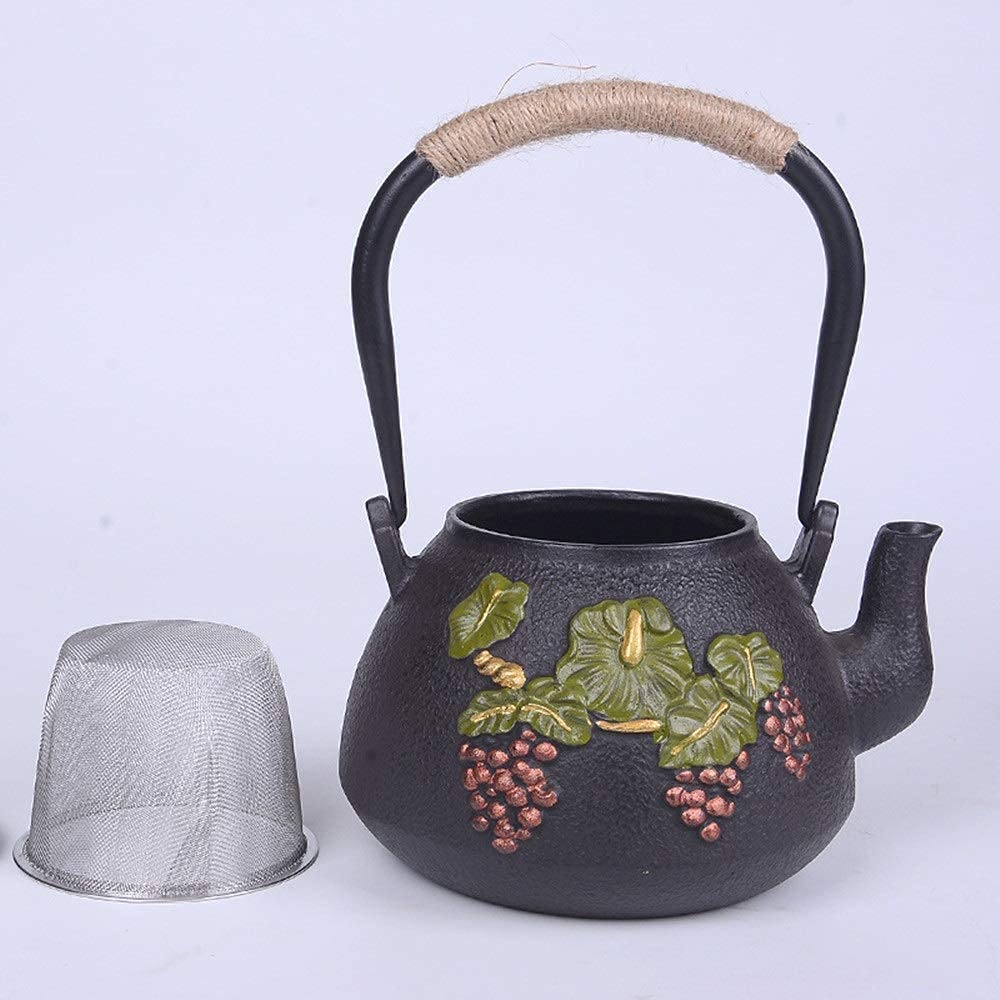 Premium Japanese Cast Iron Teapot 1200ml - Enhances Tea Flavor, Perfect for Green Tea & Teabags - Ideal for Home, Office & Tea Ceremonies