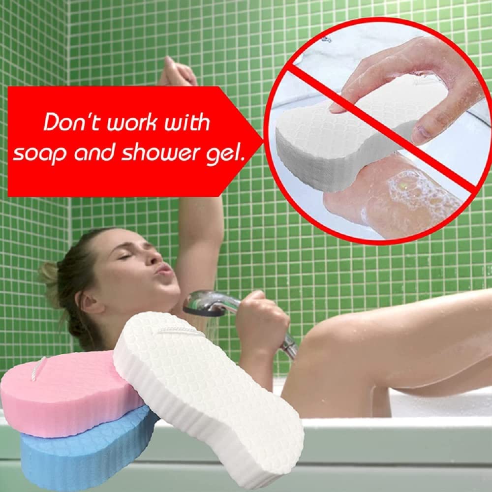 Magic Exfoliating Bath Sponge - 3D Super Soft & Skin-Friendly Scrubber for Adults, Kids & Pregnancy | Reusable Body Scrubber for Gentle Exfoliation & Deep Cleansing | Perfect for Shower, Spa & Sensitive Skin Care