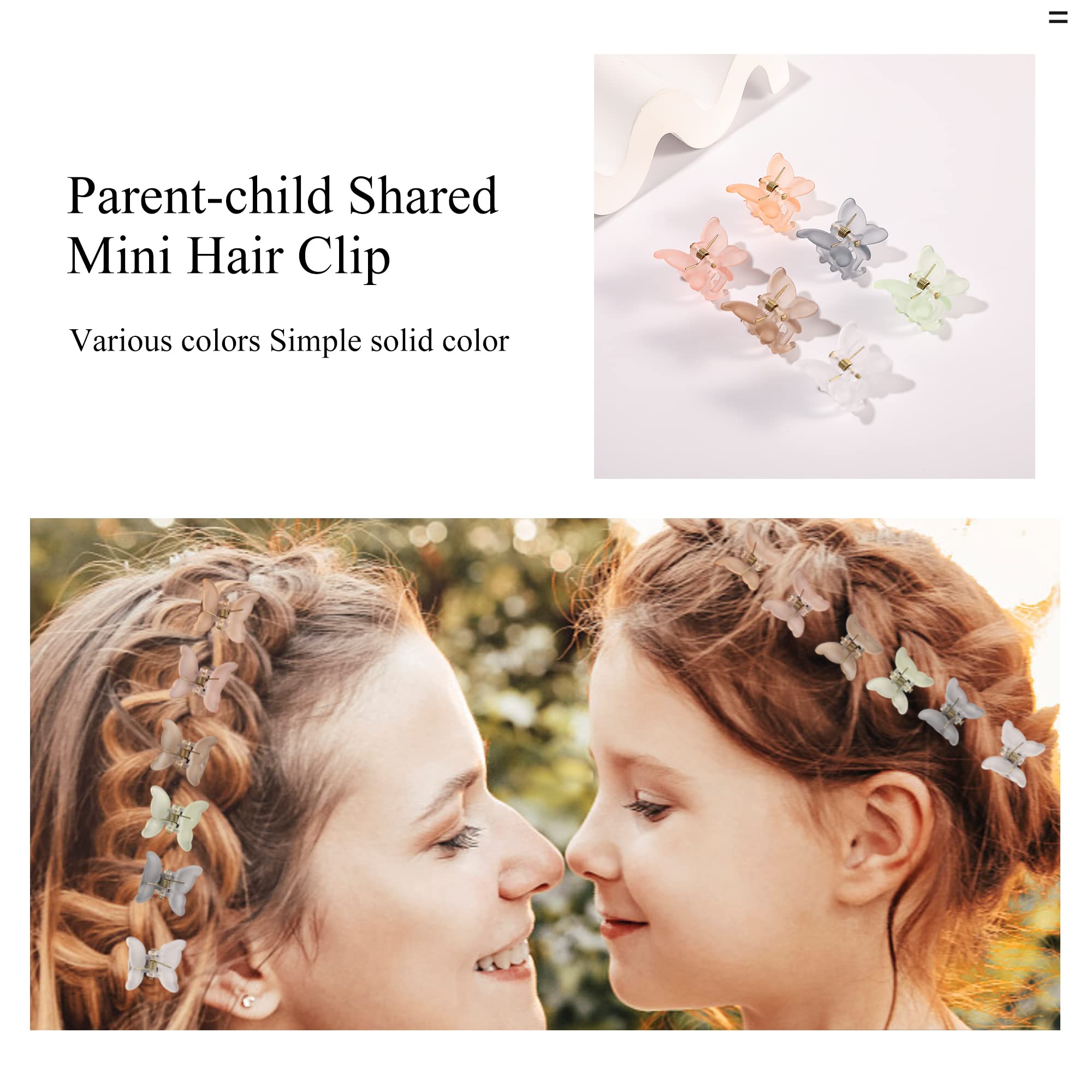 Mini Butterfly Hair Clips for Girls & Women - 90s Cute Tiny Claw Clips for Toddlers | Perfect for School, Parties & Everyday Hairstyles