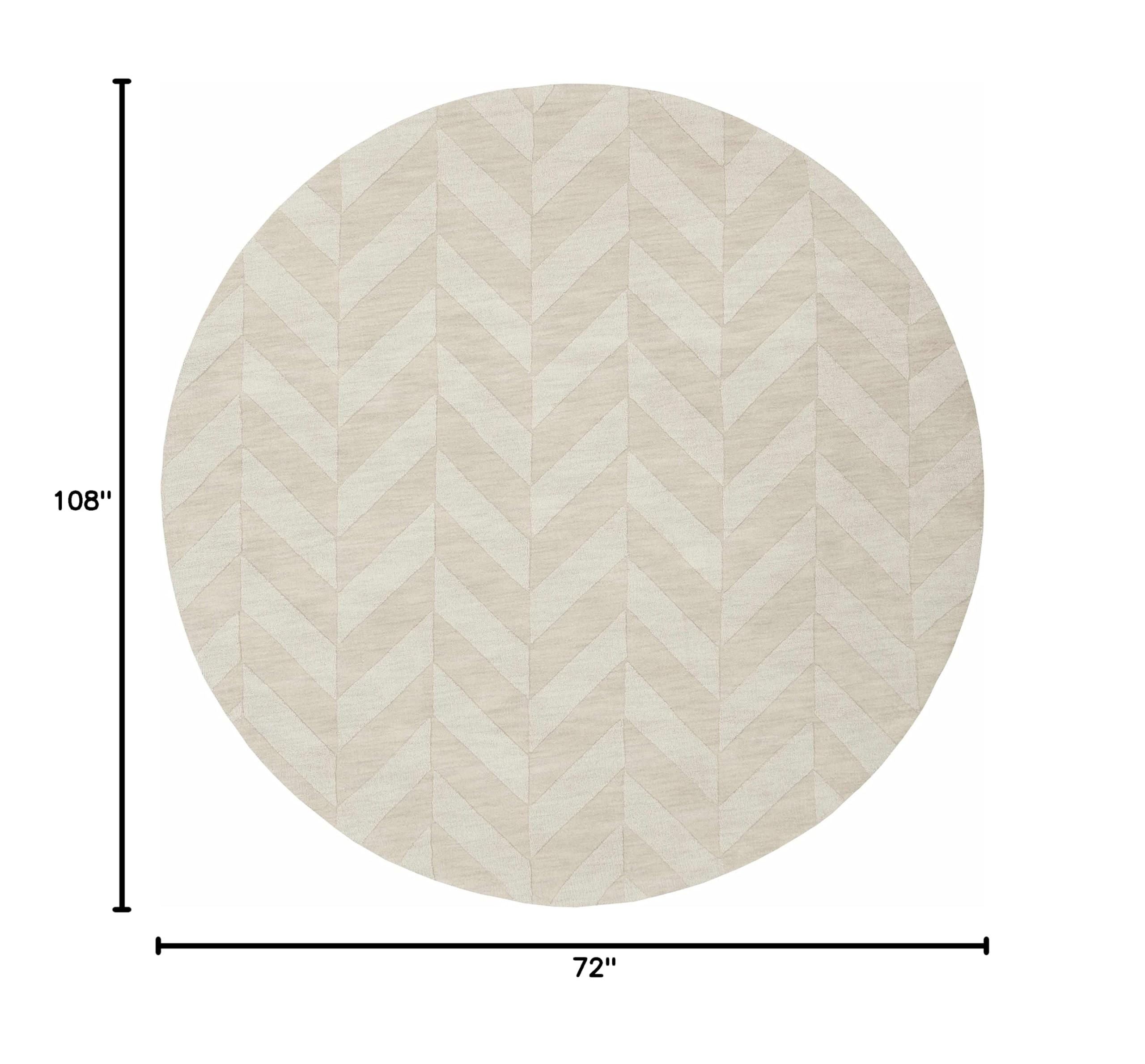 Hauteloom Normalville Wool Area Rug 6' x 9' - Soft Contemporary Beige Rug for Living Room, Bedroom & Office - Perfect for Home Decor, Cozy Floor Covering & Noise Reduction