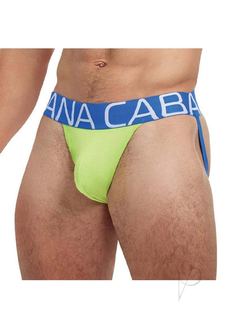 Banana Cabana Jock Strap for Men - Comfortable & Breathable Underwear in Green - Size L/XL - Perfect for Sports, Gym & Active Lifestyle