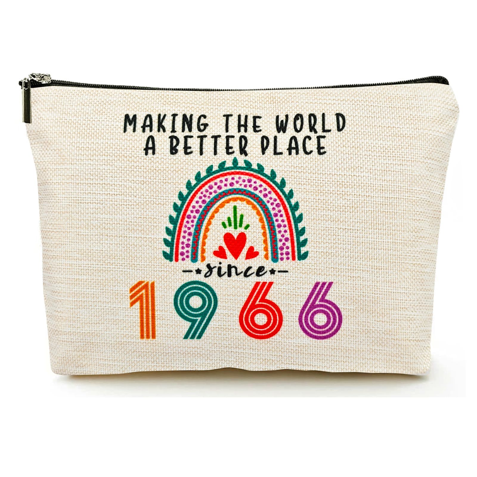 59th Birthday Gifts for Women - 1966 Themed Makeup Bag | Best Anniversary & Birthday Decorations | Cosmetic Travel Pouch for Wife, Mom | Mothers Day & Christmas Present | Perfect for Travel, Spa Days & Special Occasions