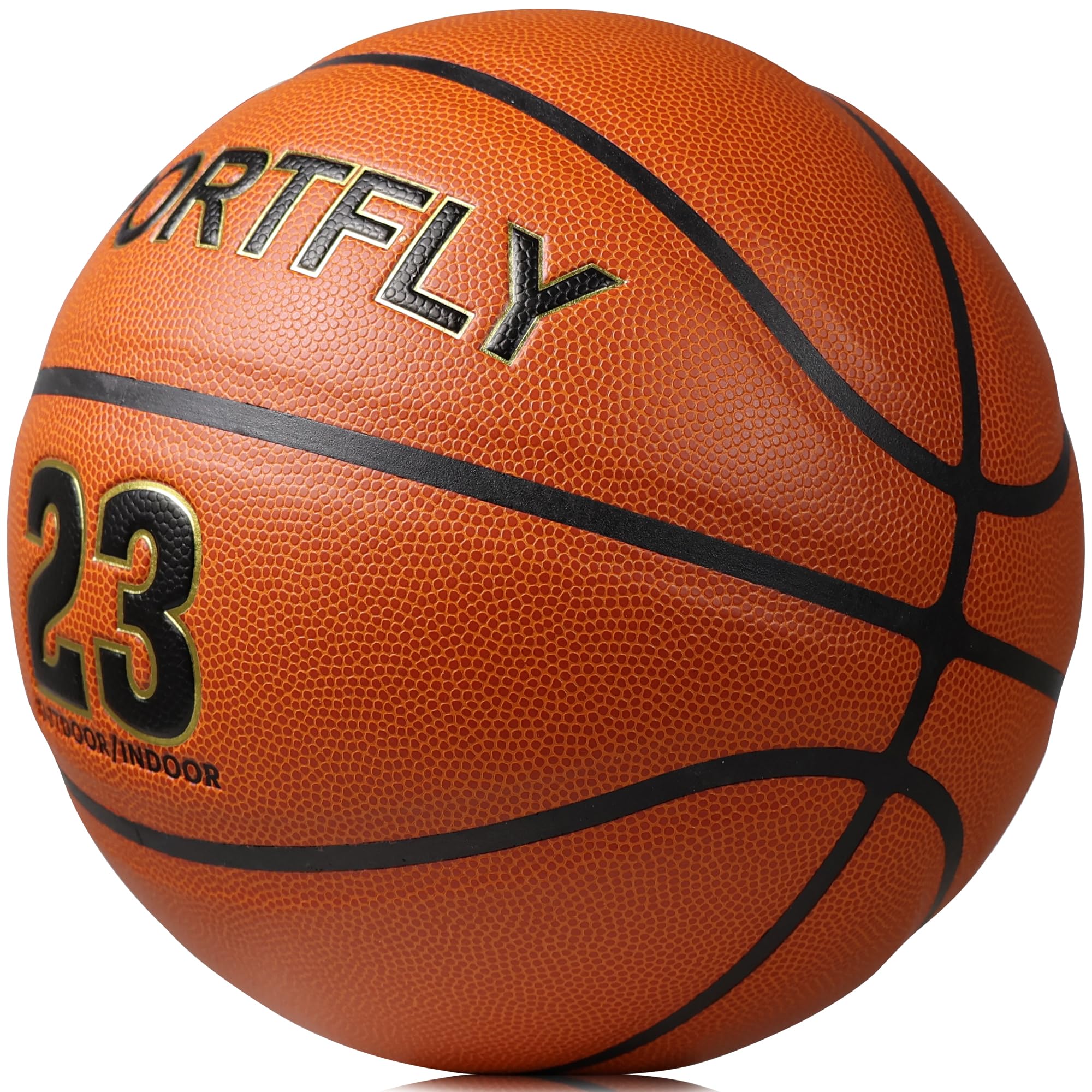 Sportfly Ultra Touch Classic PU Leather Basketball - Size 7 for Indoor & Outdoor Play - High Grip Training Ball for Basketball Skills Improvement - Perfect for Practice, Games & Skill Development