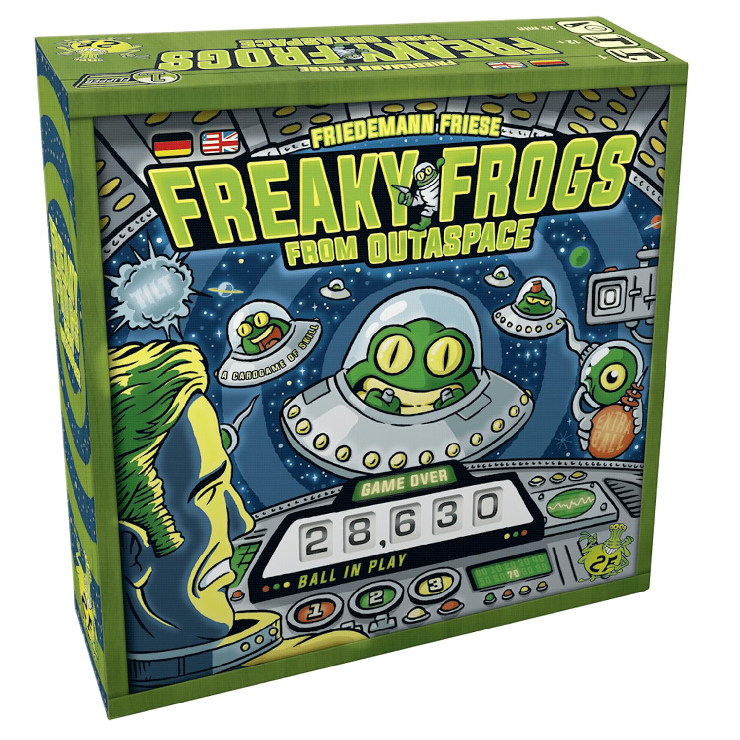 Rio Grande Games: Freaky Frogs from Outaspace - Exciting Single Player Pinball Card Game | Perfect for Solo Gaming & Family Fun