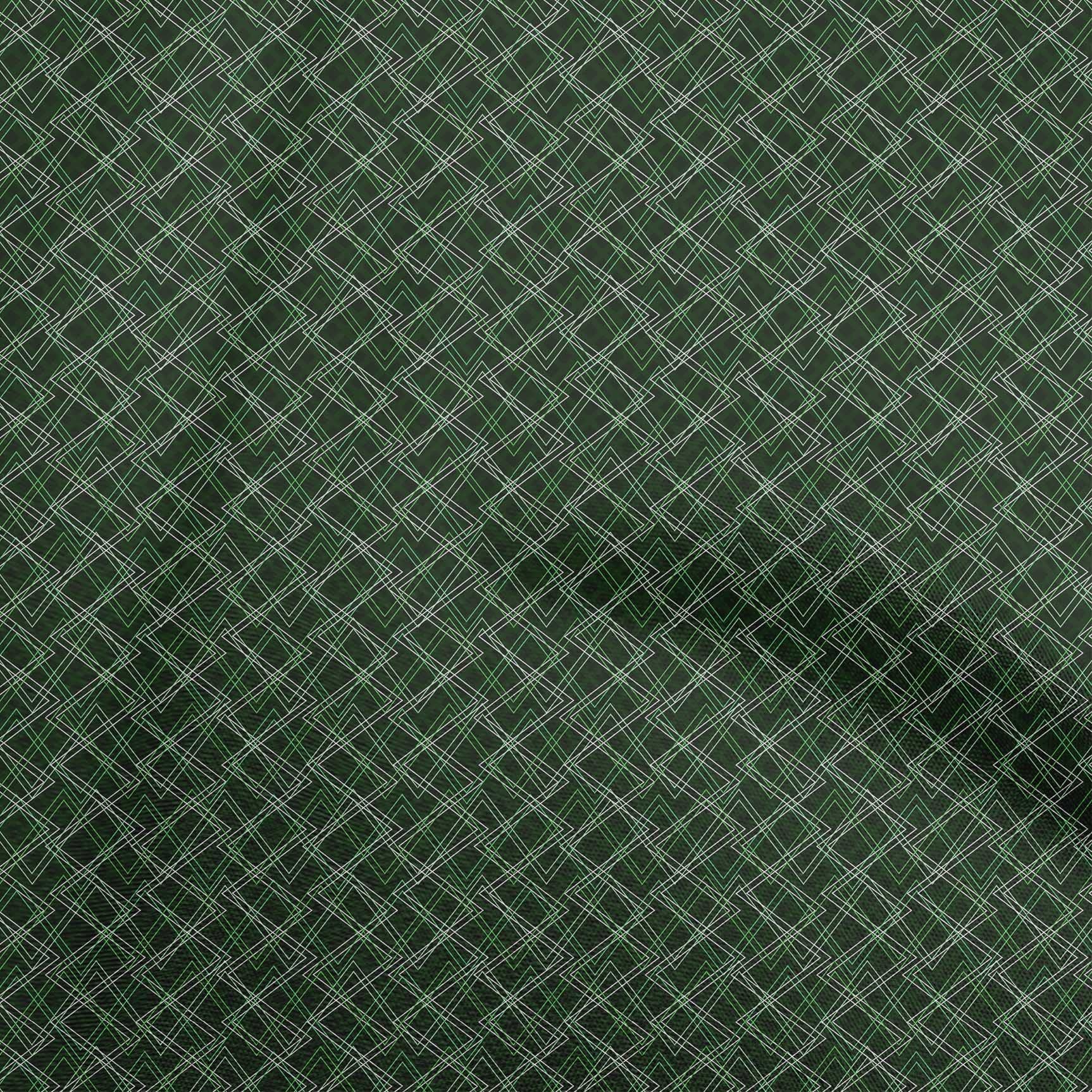 Premium Polyester Lycra Green Abstract Printed Fabric - 56 Inch Wide for Sewing, Crafts & DIY Projects | Perfect for Dresses, Upholstery & Home Decor