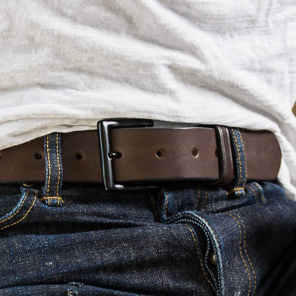 Premium Genuine Leather Everyday Belt for Men - 1.5 Inch Width - Durable & Stylish Casual Dress Belt - Perfect for Office, Business, and Daily Wear