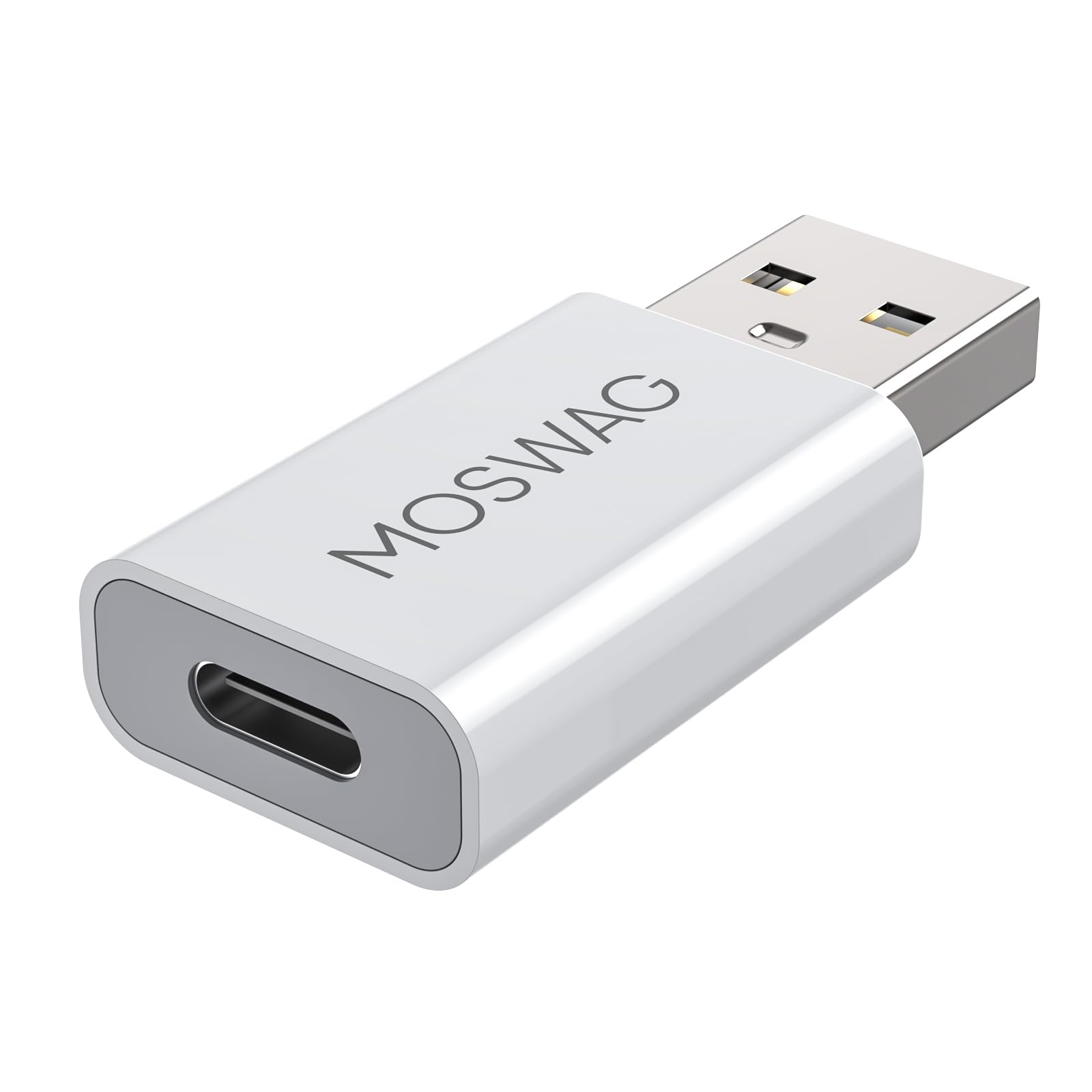 MOSWAG USB C Female to USB Male Adapter - Compatible with Apple MagSafe Charger, Watch Series Ultra/8/7/SE, iMac, MacBook Pro/Air, Laptops & PCs - Fast Charging & Data Transfer for Home, Office & Travel