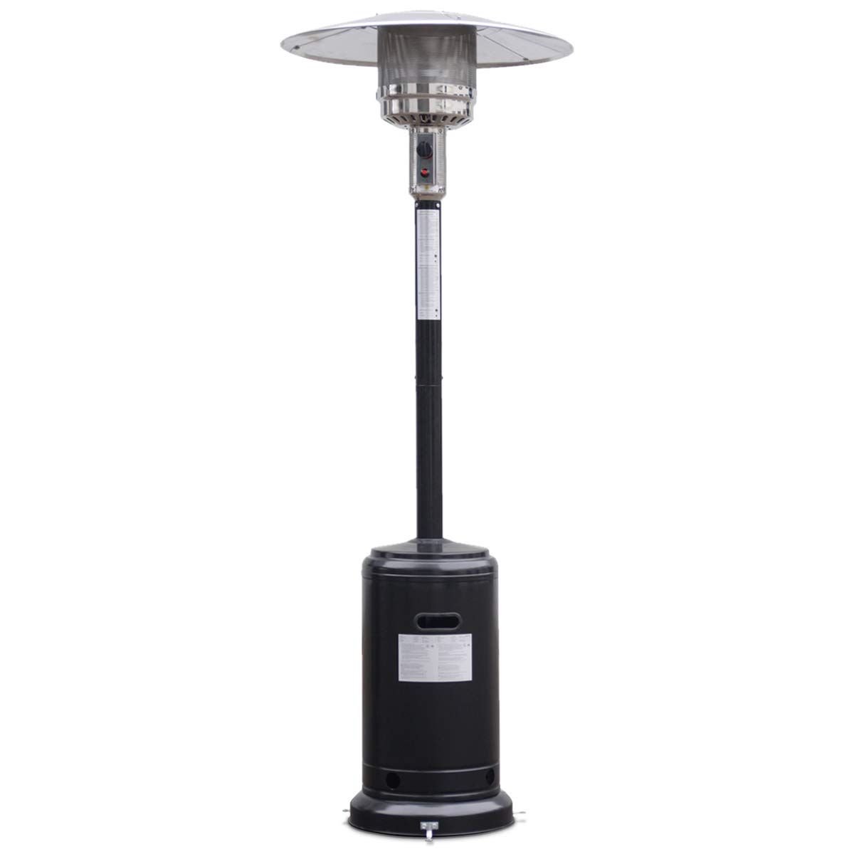 Giantex 50,000 BTU Steel Propane Patio Heater - Outdoor Commercial Standing Heater with LP Gas & Accessories (Black) - Perfect for Restaurants, Backyards, and Patio Parties