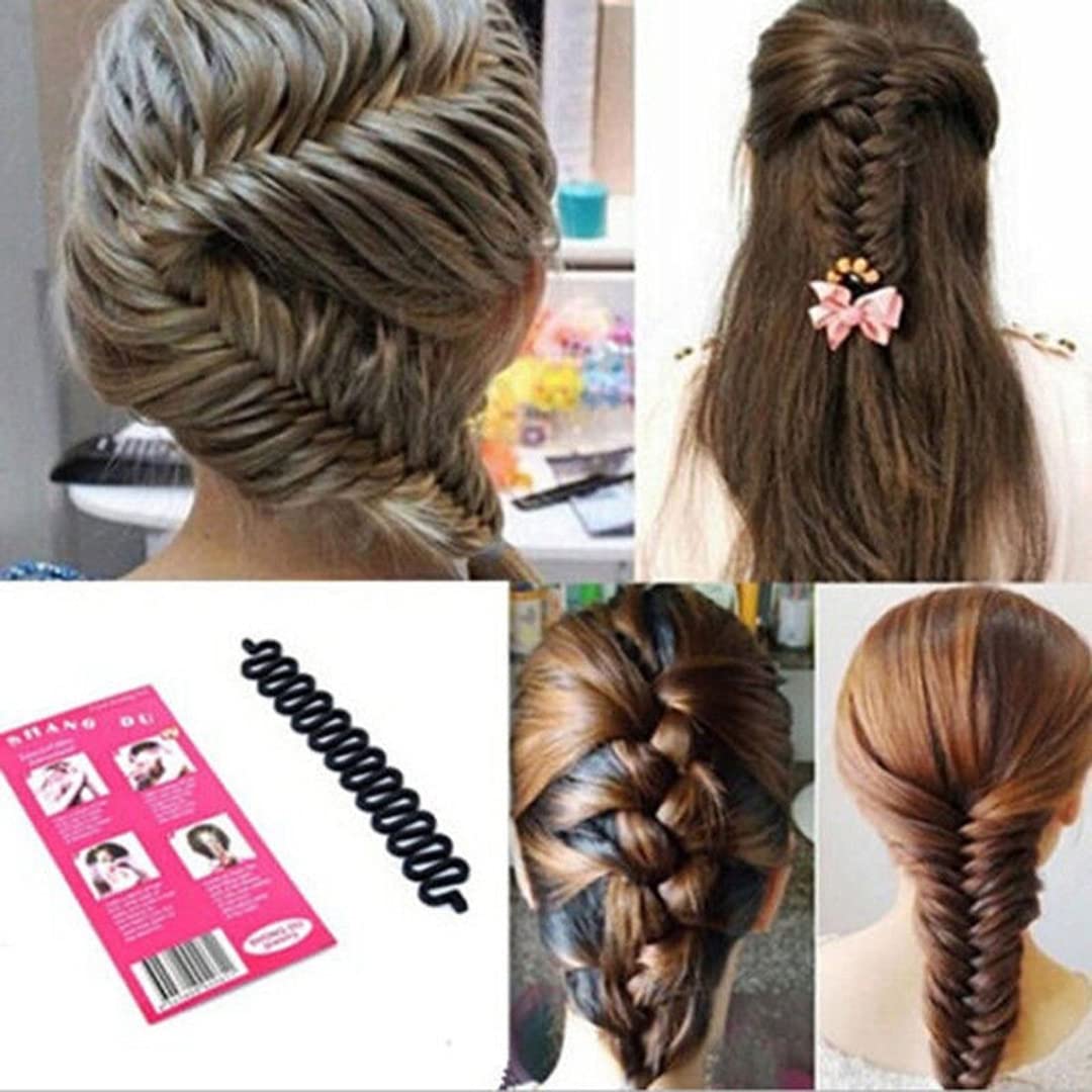 3PCS French Hair Clip Sticks - Hair Bun Maker & Braiding Tool for Women - Twist Plait Hair Styling Accessories (Black) - Perfect for Updos, Ponytails & Everyday Hairstyles