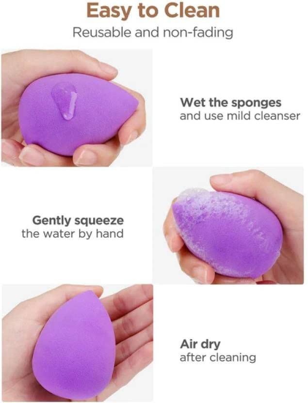 Professional Makeup Sponge Beauty Blender - Soft Pink Cosmetic Sponge for Flawless Foundation & Concealer Application | Pack of 1 | Perfect for Everyday Makeup & Travel