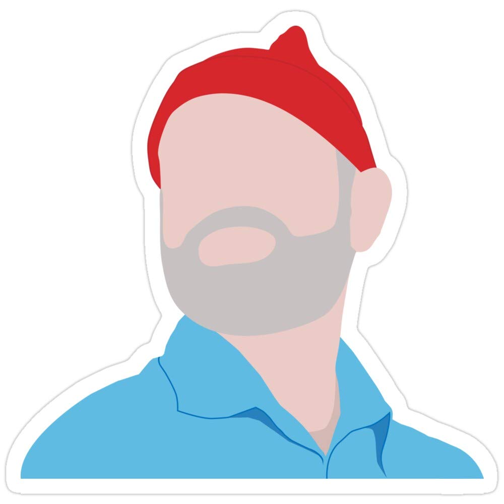 3-Pack Steve Zissou & Bill Murray Vinyl Stickers - Waterproof Decals for Laptop, Phone, Car, Guitar, Fridge - Funny Movie-Themed Art for Fans of Life Aquatic - Perfect for Personalizing Tech, Vehicles & Home Decor