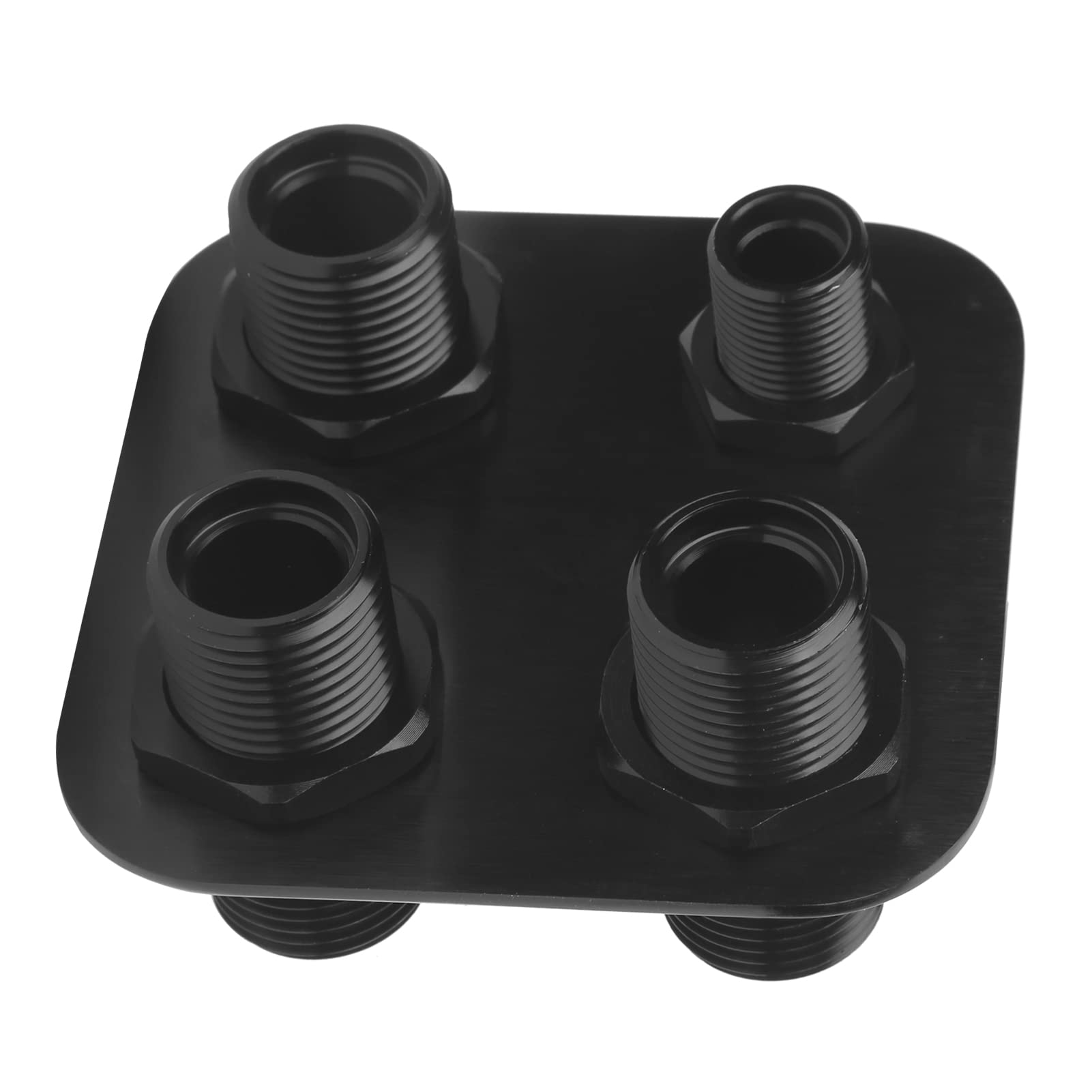 Universal AC Bulk Connector - Air Conditioner Bulkhead Fitting for Replacement & Repair - Durable Black HVAC Interface Modification for Home & Commercial Use