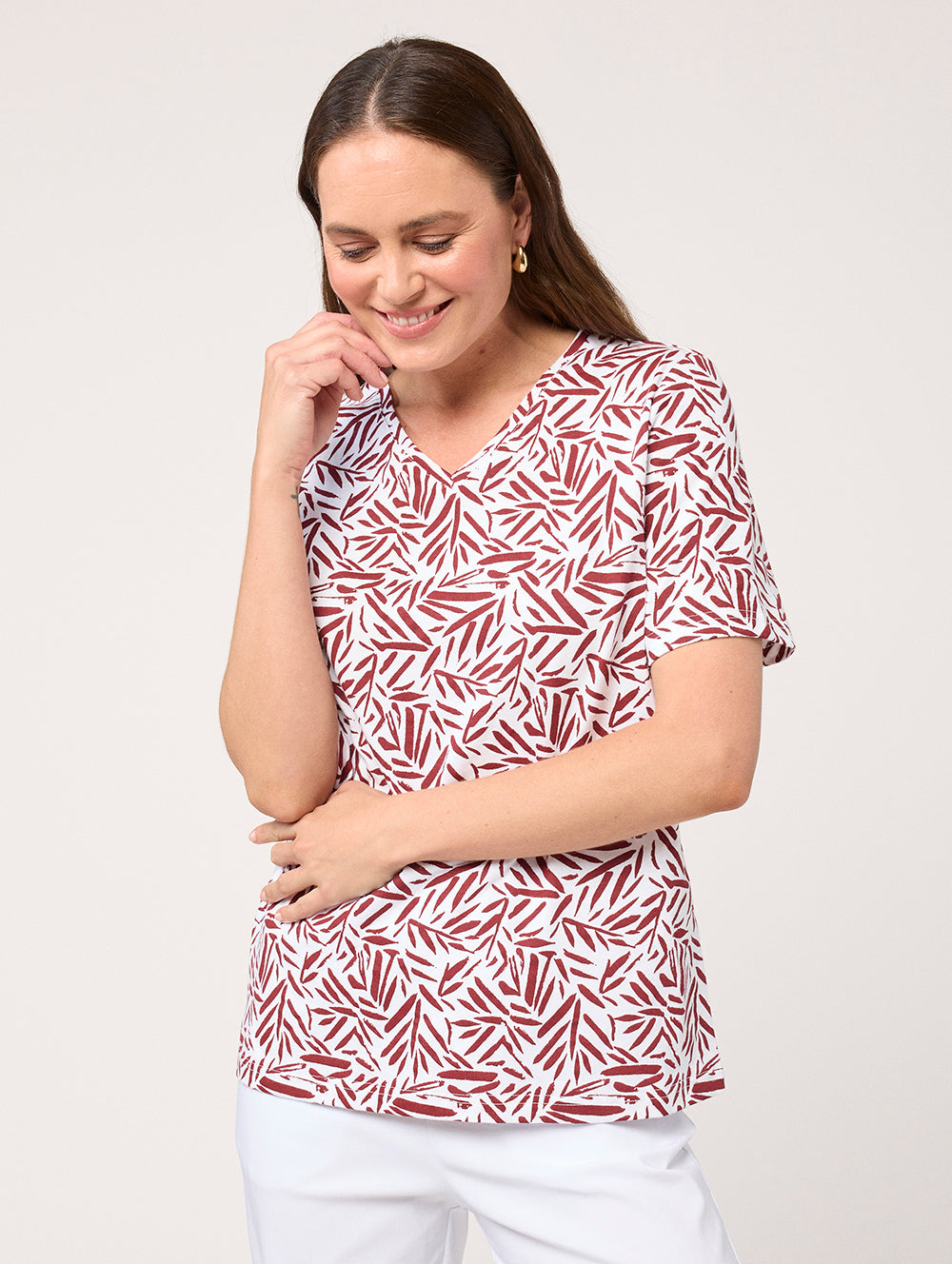 Rycell Women's V Neck Tops - Soft Stretch Casual Blouse for Everyday Wear, Work & Date Night Outfits