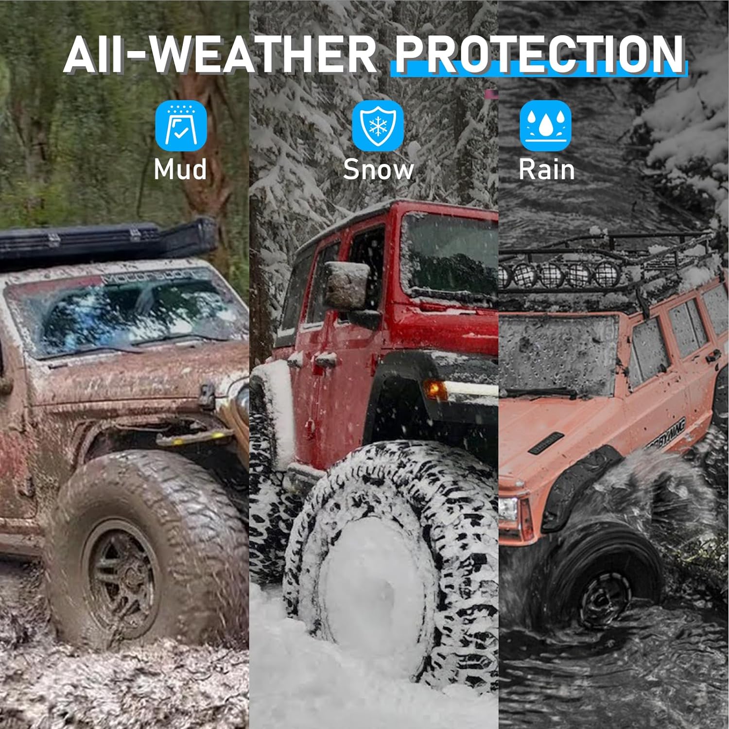 2017-2020 Jeep Compass Custom Fit TPE Floor Mats - All Weather Carpet Liners for 1st & 2nd Row (Full Set) - Durable Protection for SUV Interior, Mud, Snow & Spills