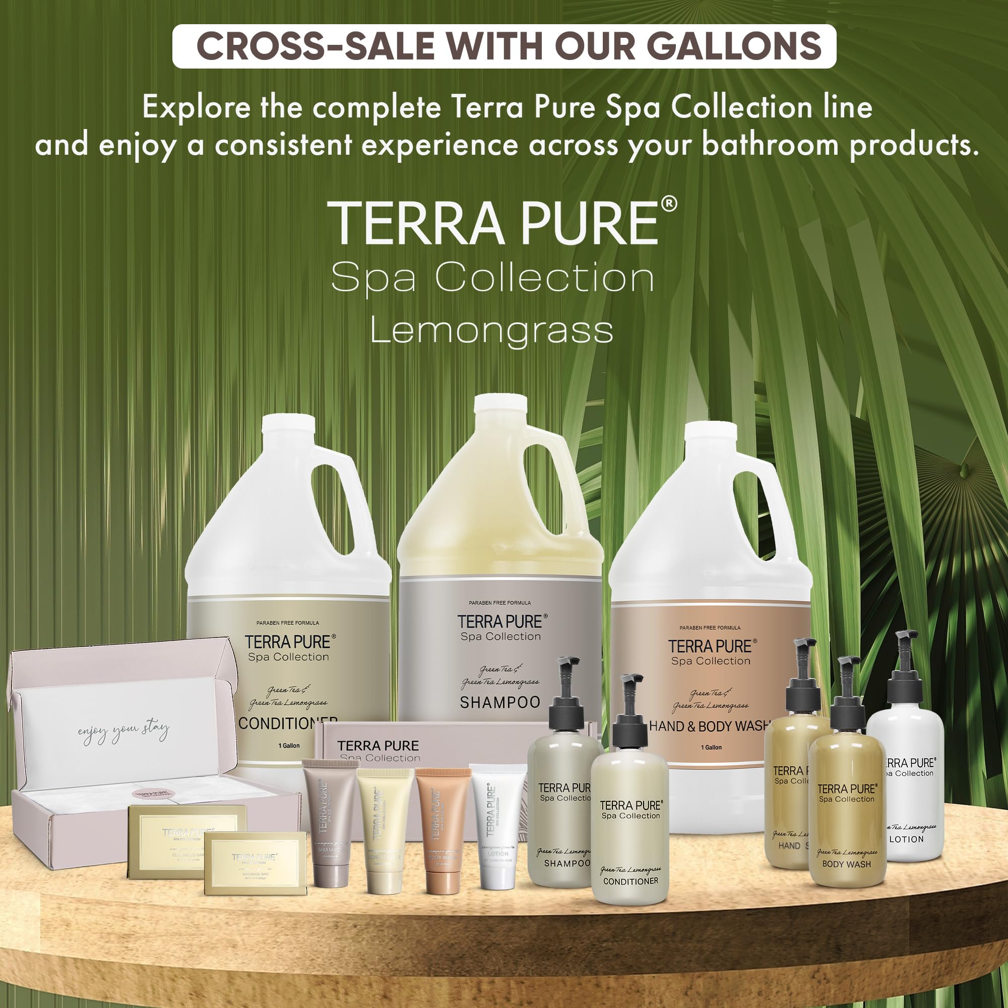 Terra Pure Spa Collection Conditioner Refill - 1 Liter (12 Pack) - Moisturizing & Nourishing Hair Care, Paraben-Free & Sulfate-Free - For Salons, Spas & Home Use