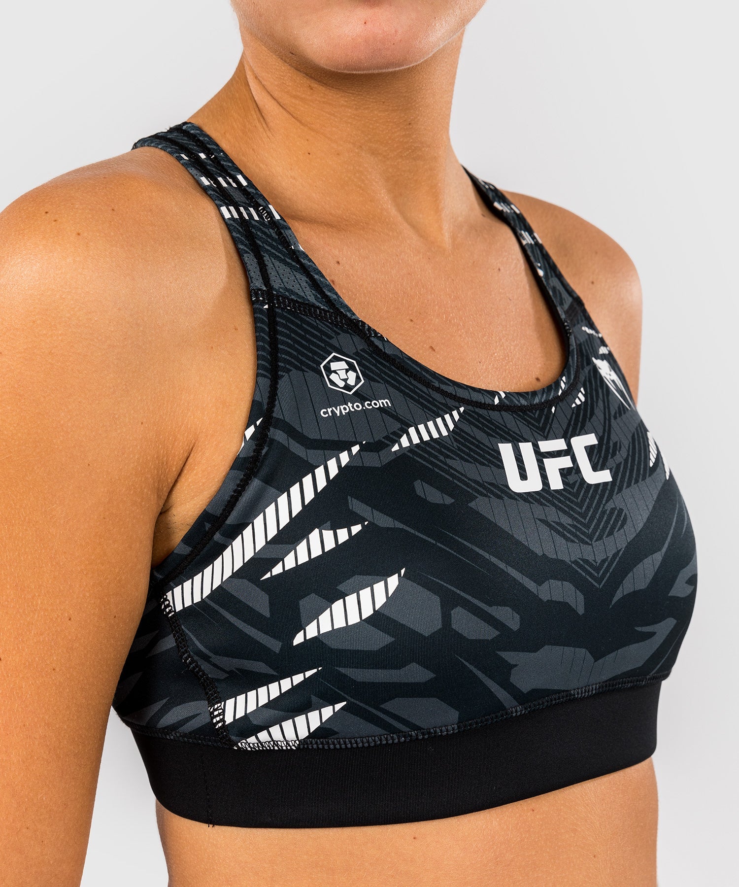 Venum UFC Fusion Authentic Women's Fight Night Sports Bra - Black - MMA Training, Workout & Fitness Apparel for Active Women