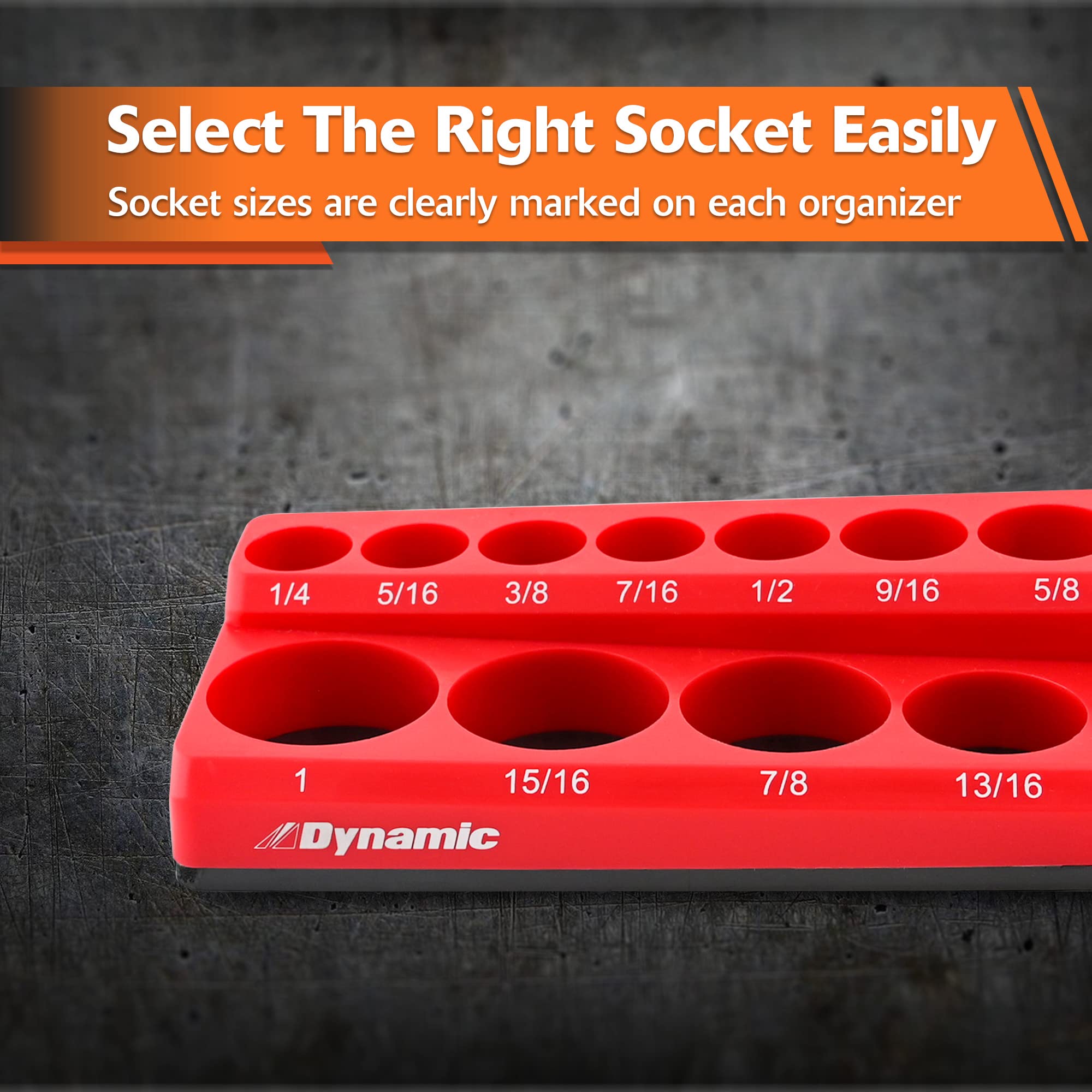Premium Magnetic Socket Organizer Set - 1/4