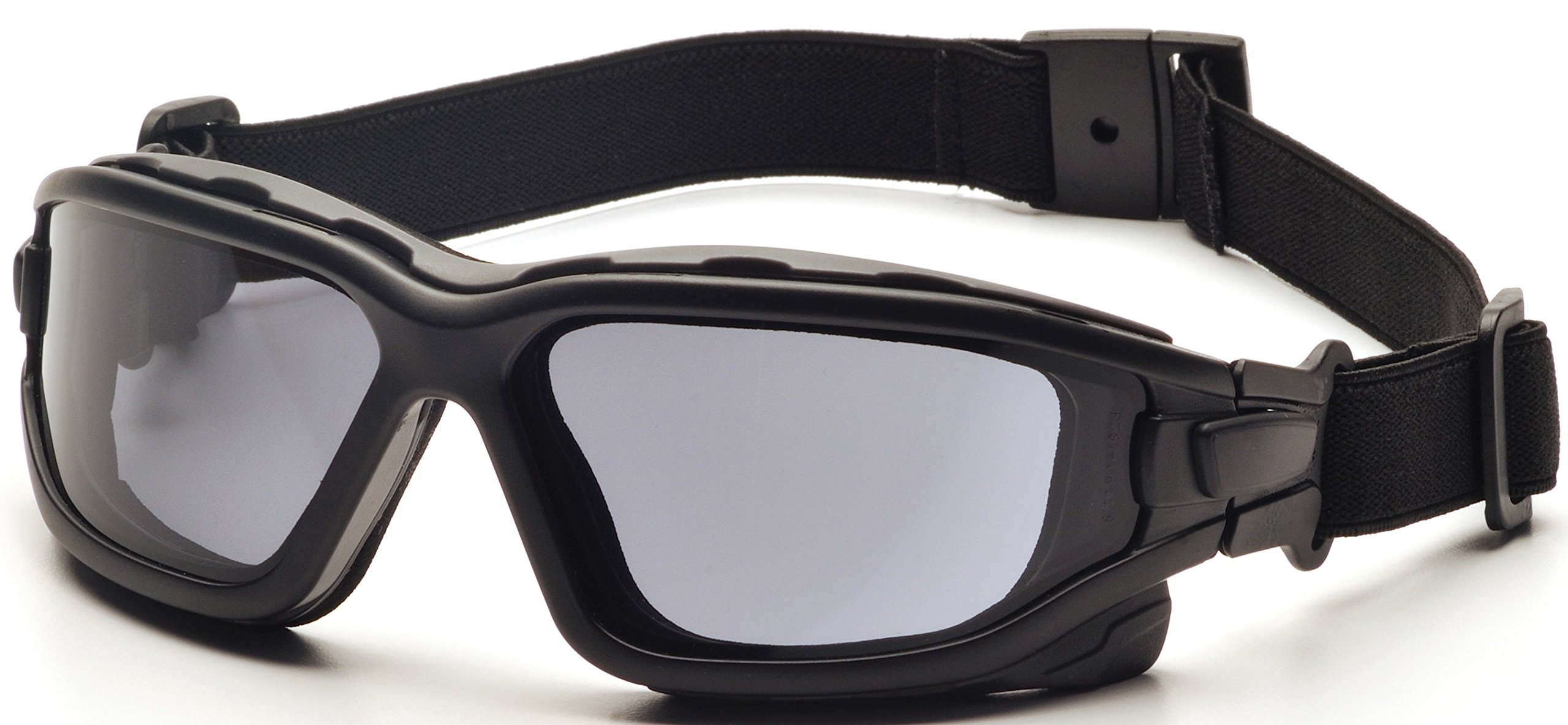 PYRAMEX I-Force Sporty Dual Pane Anti-Fog Goggles - Black Frame with Clear Anti-Fog Lens for Cycling, Skiing & Outdoor Sports Safety