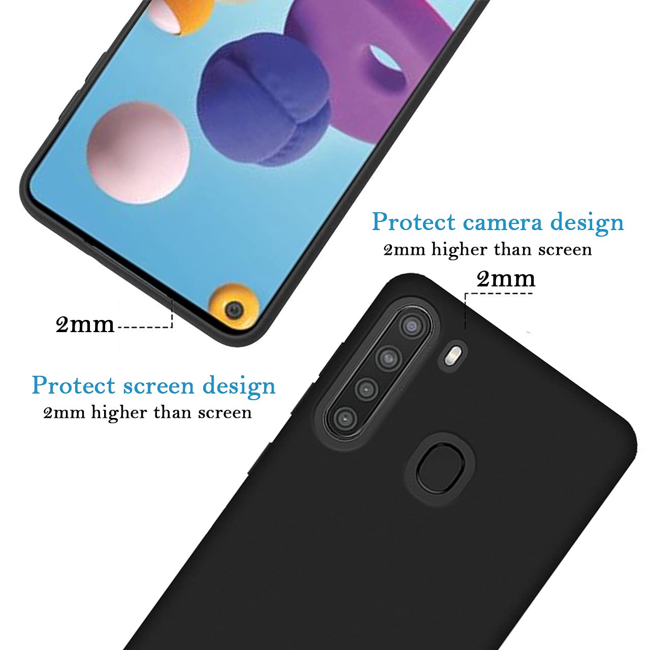 Custom Personalized Photo & Text Name Shock-Resistant Soft TPU Phone Case for Samsung Galaxy A21 USA - Perfect for Daily Protection, Gifts & Special Occasions