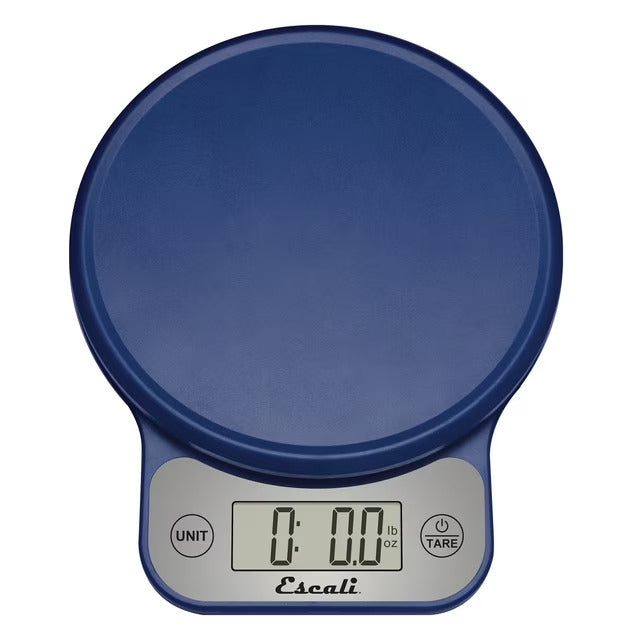 Escali Telero Digital Kitchen Scale - 11 lb Capacity, Precision Weighing in Grams & Ounces, Blue - Perfect for Baking, Cooking, and Meal Prep