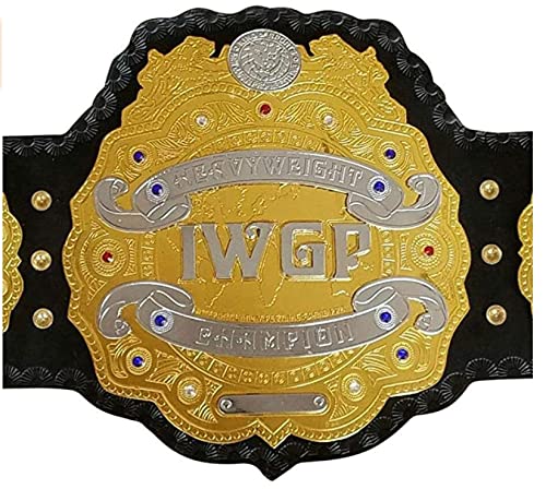 Authentic Replica IWGP Heavyweight Championship Belt - Adult Size with Metal Plates - Perfect for Wrestling Fans, Cosplay, and Collectors