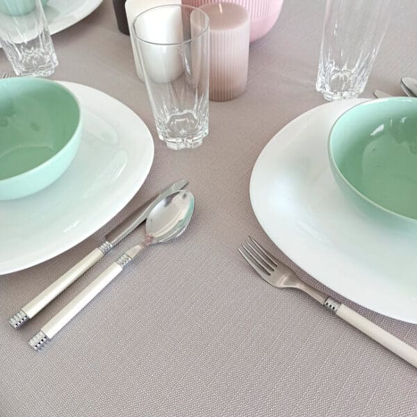 Premium Pearl Grey Tablecloth 70x138 Inches - Elegant & Wrinkle-Resistant for Dining, Parties & Special Events
