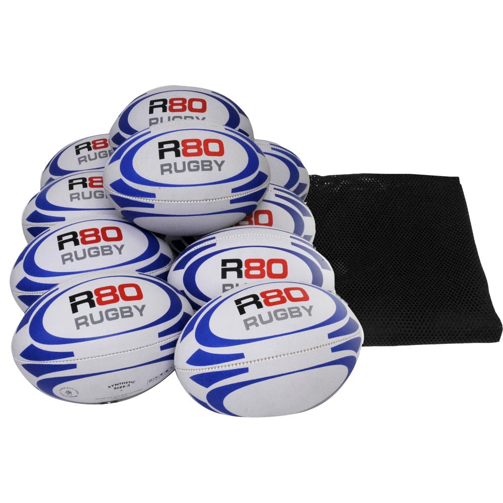 R80 Junior Rugby Ball Packs - High-Quality Youth Rugby Balls for Training & Games | Perfect for Kids, Schools, and Youth Rugby Clubs | Durable & Soft for Safe Play