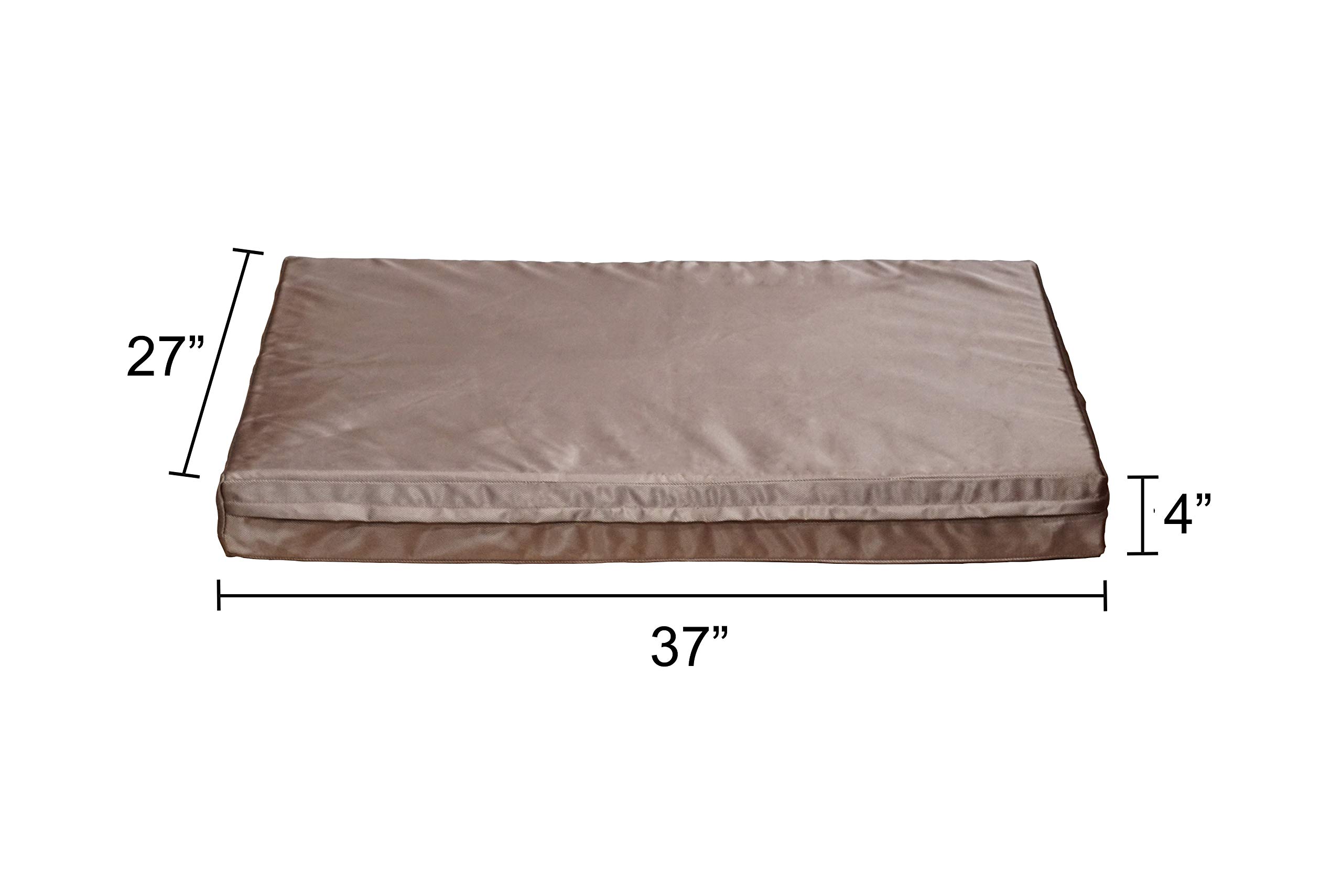 Premium Orthopedic Memory Foam Dog Bed - Heavy Duty Pet Bed with Removable Washable Cover & Waterproof Liner - Supportive Comfort for Large Medium Small Dogs - Perfect for Home, Crate & Travel Use [Replacement Covers Available]