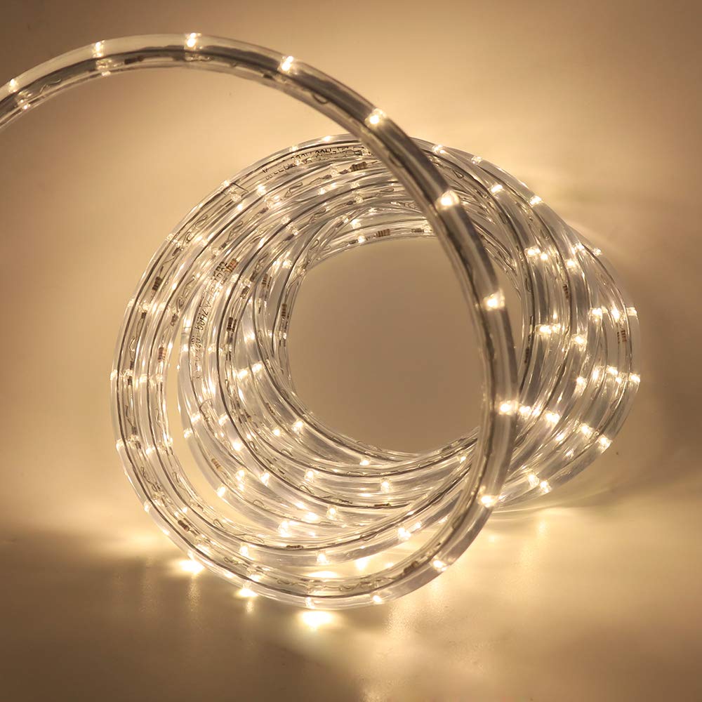 XUNATA 33ft LED Rope Lights - 1/2