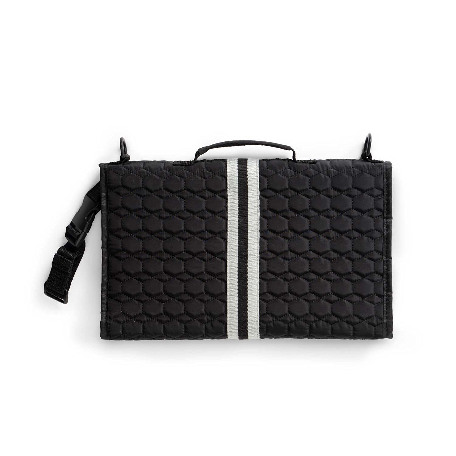 FLYTE Juliette Portable Quilted Baby Changing Pad - Soft & Waterproof Diaper Changing Mat for Nursery, Travel & On-the-Go - Black