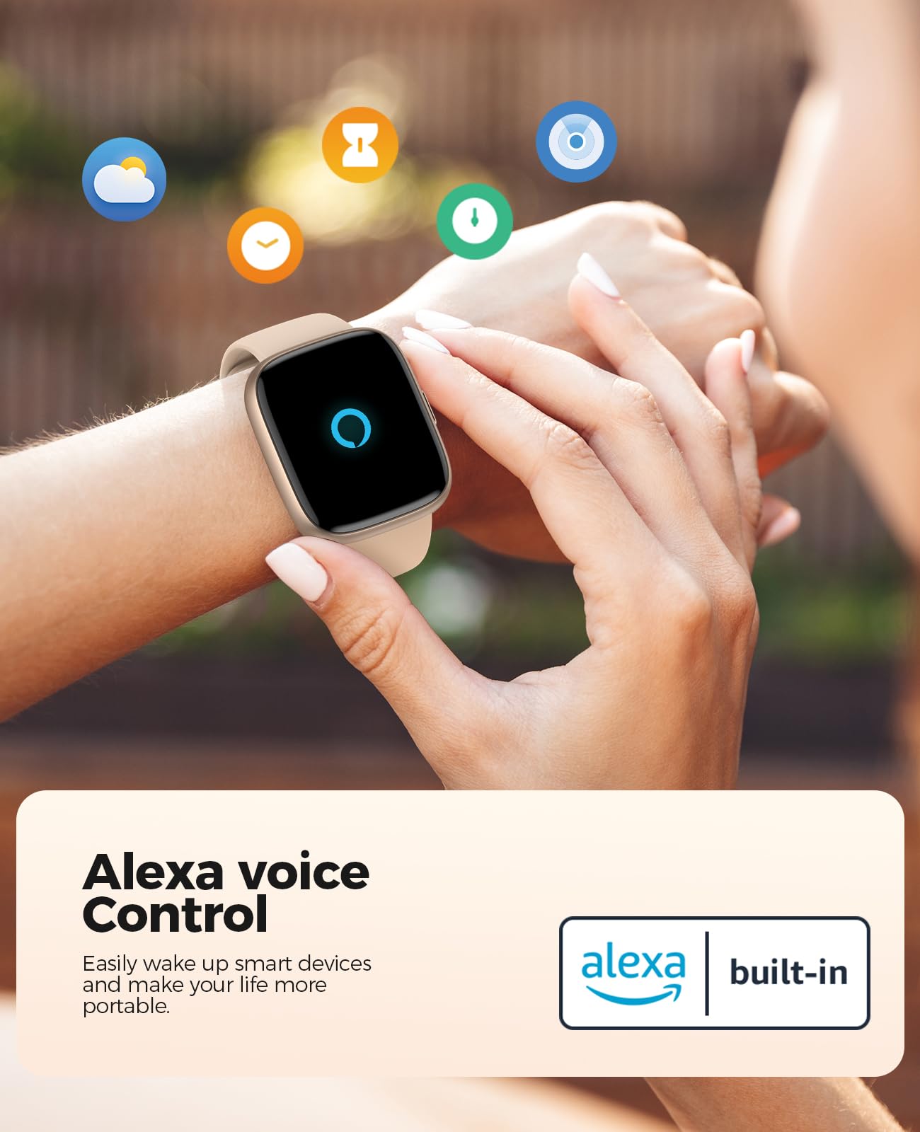 Smart Watches for Women - IP68 Waterproof Fitness Tracker with Alexa Built-in, 1.83