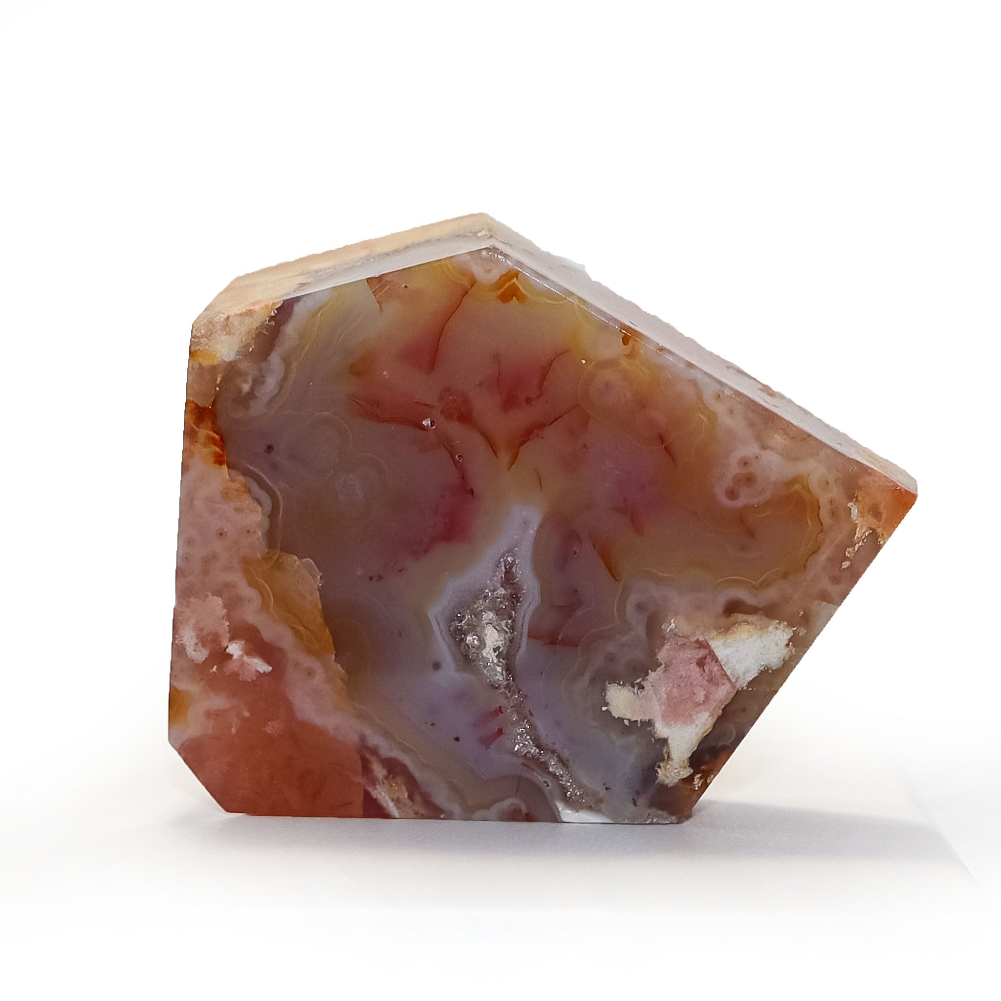 Freeform Cherry Blossom Agate Stone - Natural Healing Crystal for Stress Relief, Anxiety & Meditation | Perfect for Home Decor, Yoga Spaces & Energy Healing