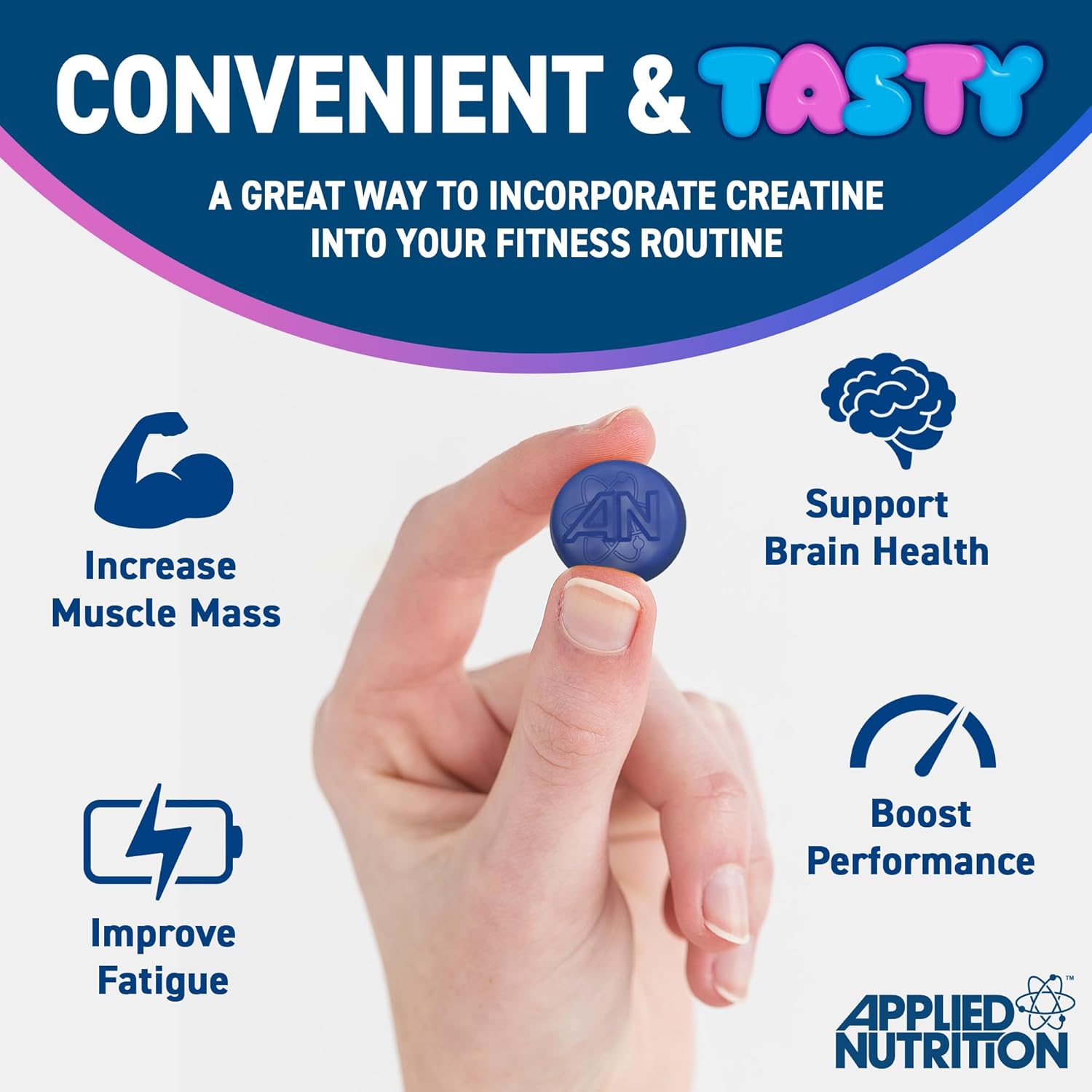 Applied Nutrition 80 Creatine Gummies for Muscle Growth & Recovery - Delicious Chewable Supplement for Athletes & Fitness Enthusiasts | Pre-Workout & Post-Workout Support