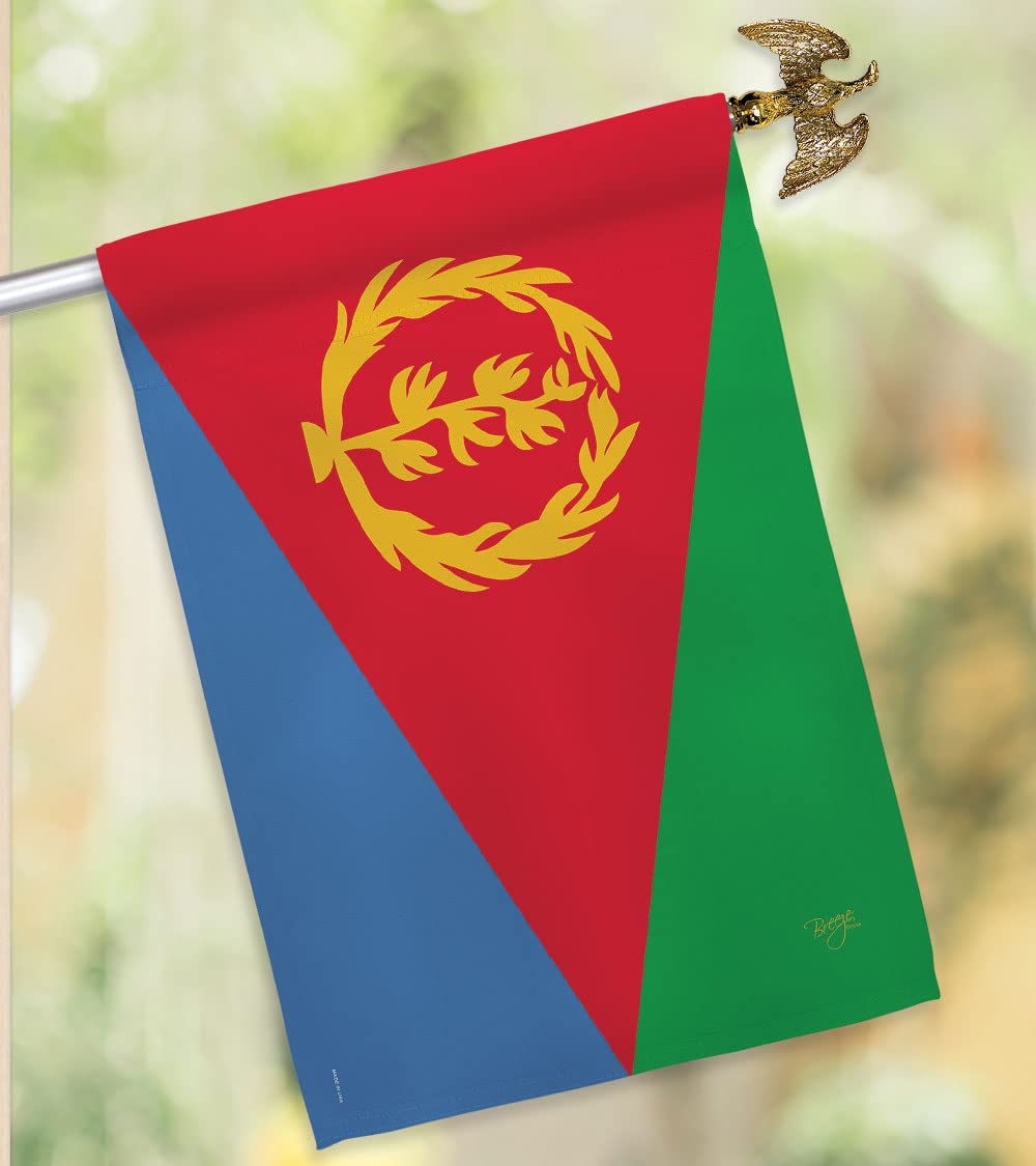 Eritrea National Flag Set 28x40in w/Pole for Home & Garden Decor