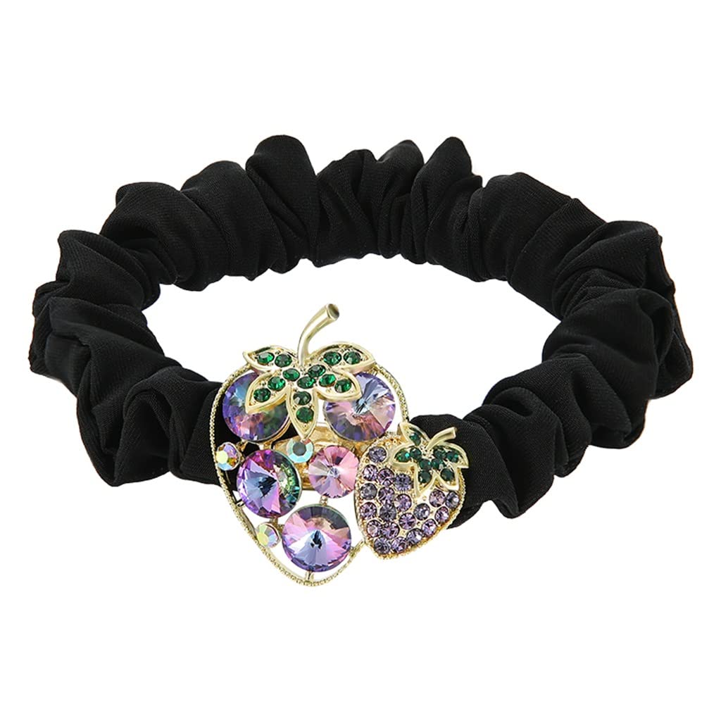 XWWDP Women's Hair Ties - Cute Strawberry Hair Rings, Floral Headbands & High Elastic Hair Accessories (3x3.2cm) - Perfect for School, Parties & Everyday Style