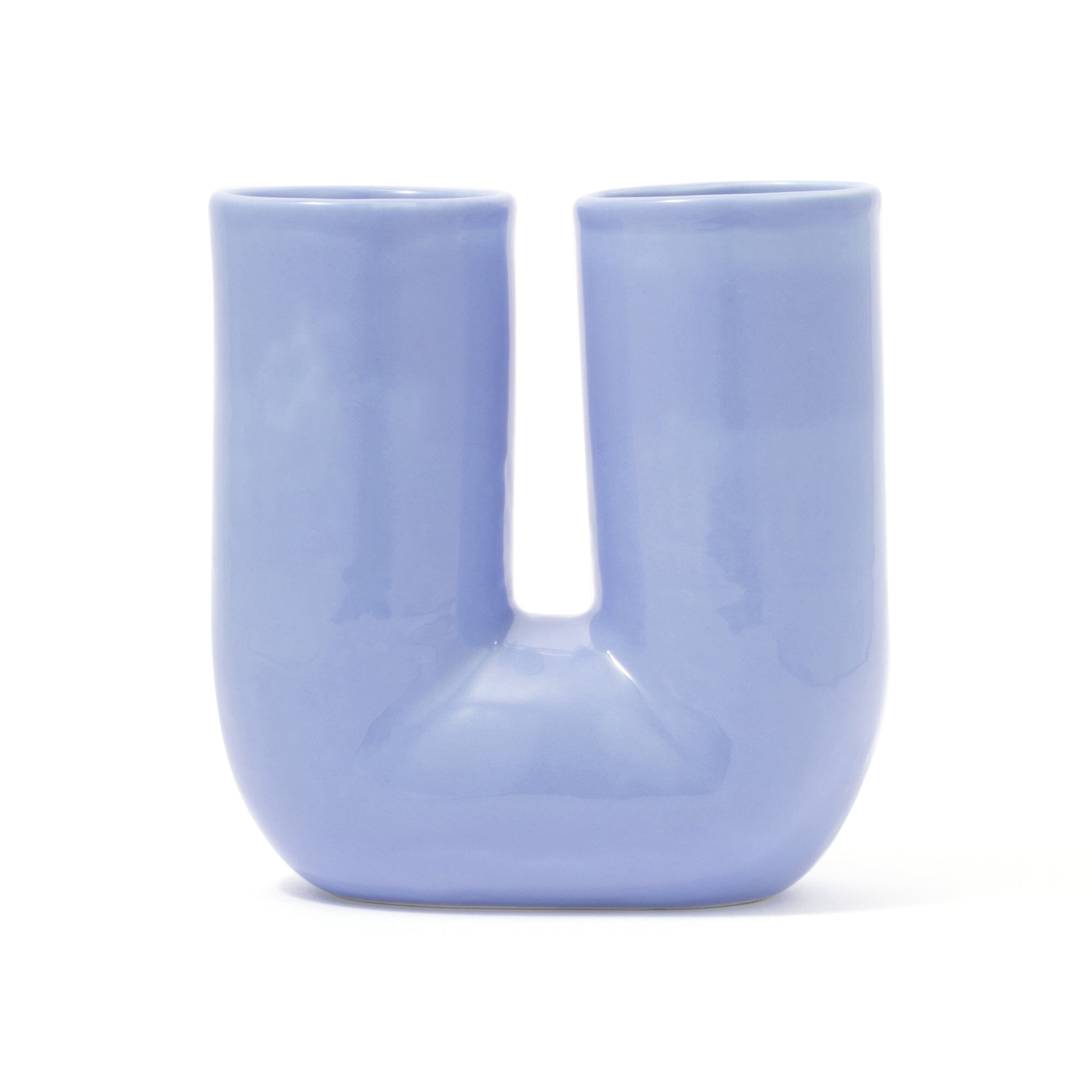Ceramic Pop Flower Vase - Medium Size Light Blue Home Decor for Living Room, Bedroom, Office & Wedding Centerpieces