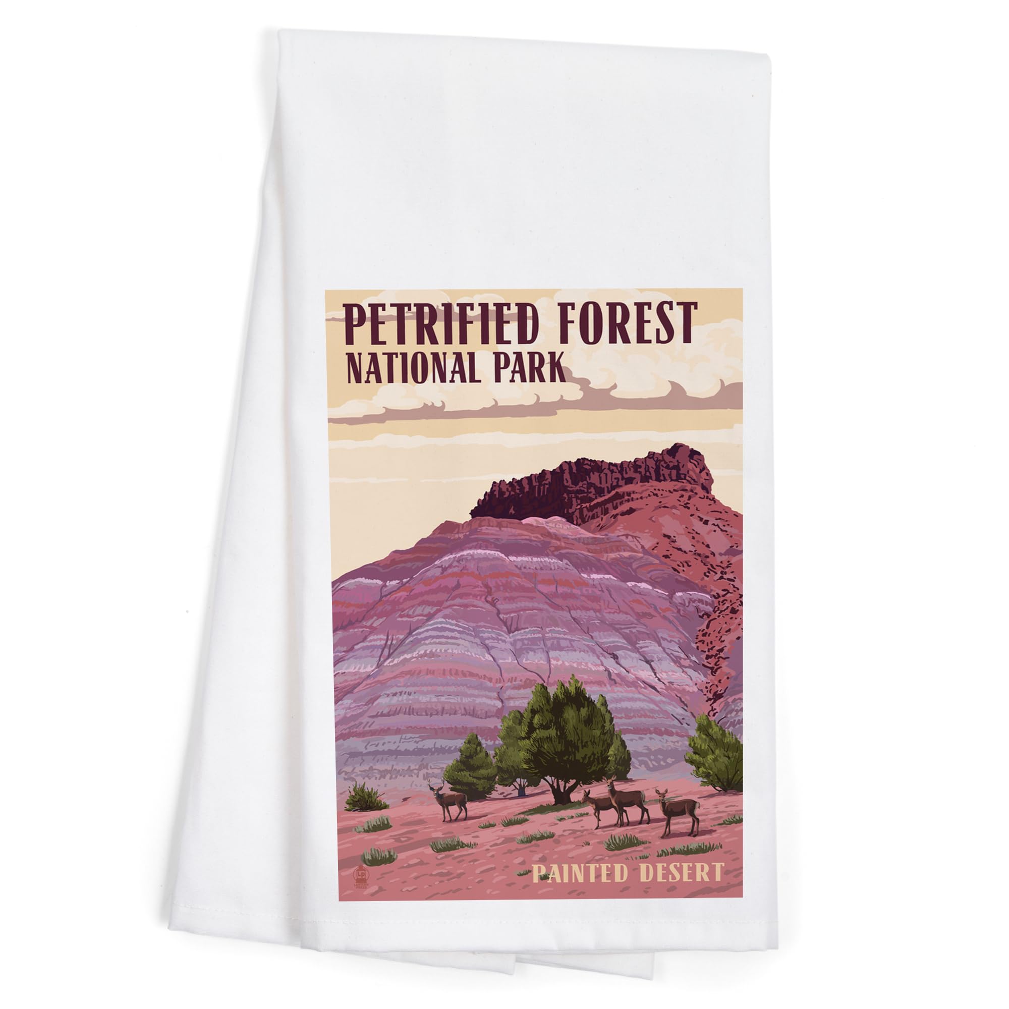 Petrified Forest National Park Arizona Painted Desert 100% Cotton Tea Towel - Decorative Hand Towel for Kitchen, Bathroom & Home Decor - Perfect for Gifts, Housewarming & Rustic Farmhouse Style
