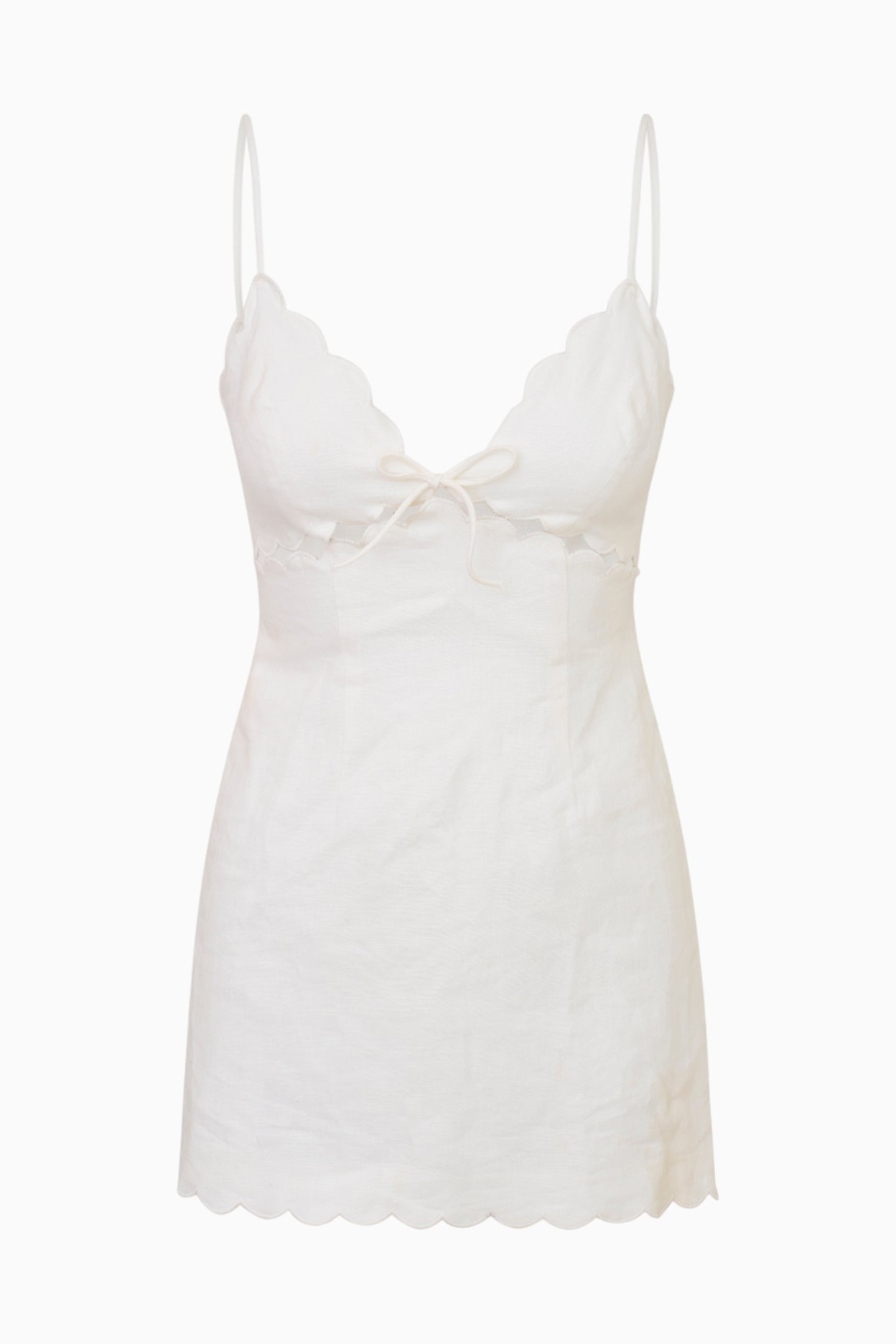 Sydow Linen Cut Out Mini Dress - Women's Summer Boho Flowy Short Dress for Beach, Party & Date Night