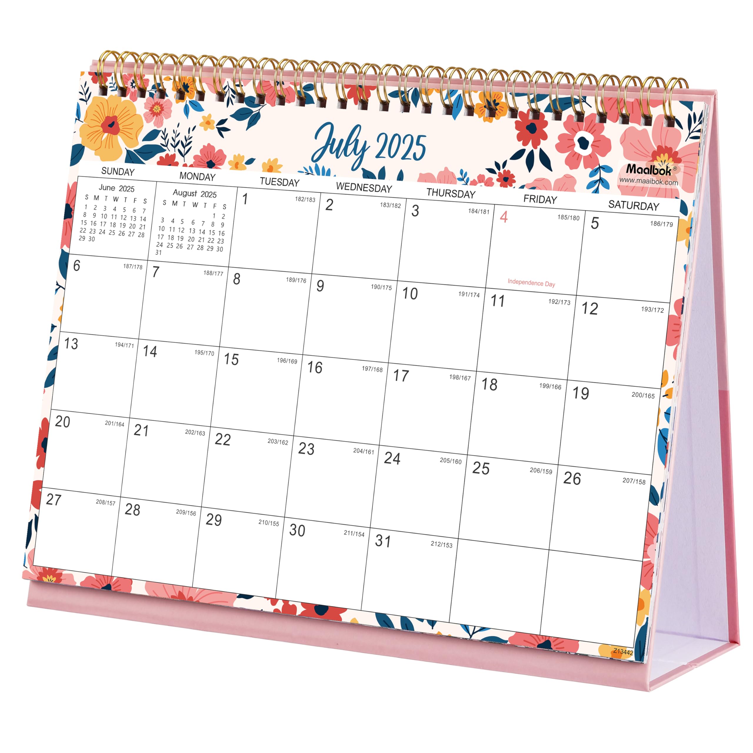2025-2026 18-Month Standing Desk Calendar | July 2025 - December 2026 Flip Planner | 10