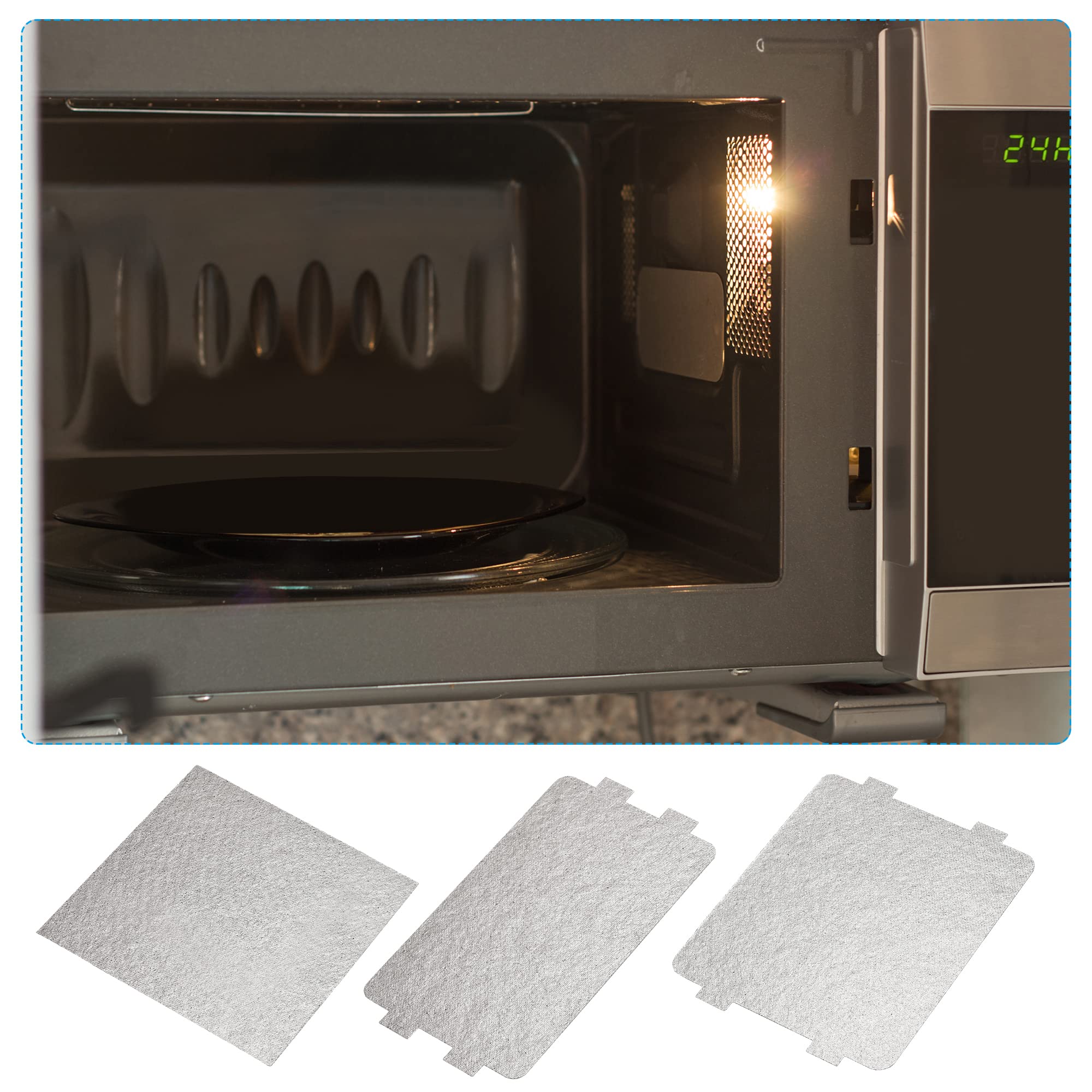 uxcell Microwave Oven Waveguide Cover Mica Plate Sheet - 5.1 x 5.1 Inch Square Insulation Board Repair Kit (10pcs) - Replacement Part for Microwave Repair & Maintenance | Perfect for Home Kitchen Appliance Fixes
