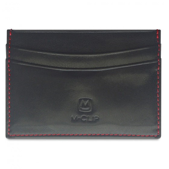 Premium Black Horizontal Leather RFID Blocking Card Holder Case - Slim & Secure Wallet for Credit Cards, ID, and Cash | Perfect for Travel, Business, and Everyday Use