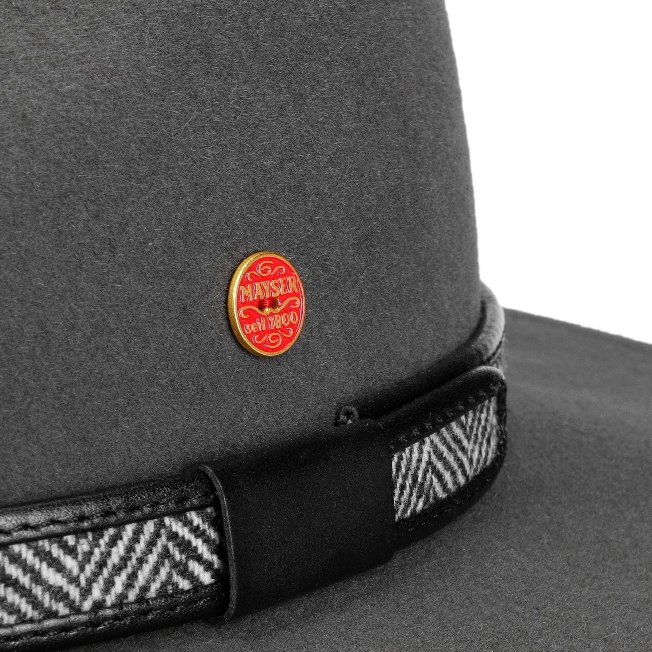 Mayser Gedeon Traveller Fur Felt Hat for Men - Classic Wool Fedora for Outdoor Travel, Hiking & Fashion